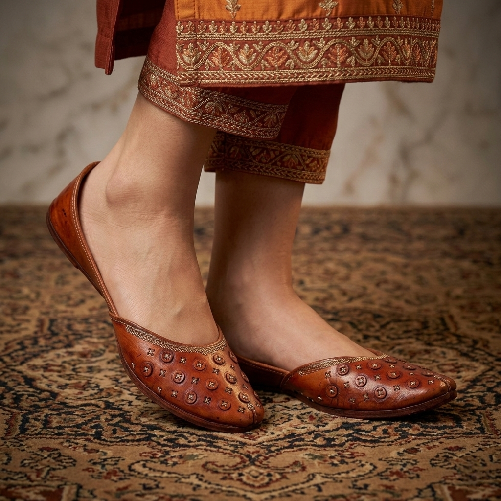 BUTTON AARI PURE LEATHER HANDCRAFTED JUTTI