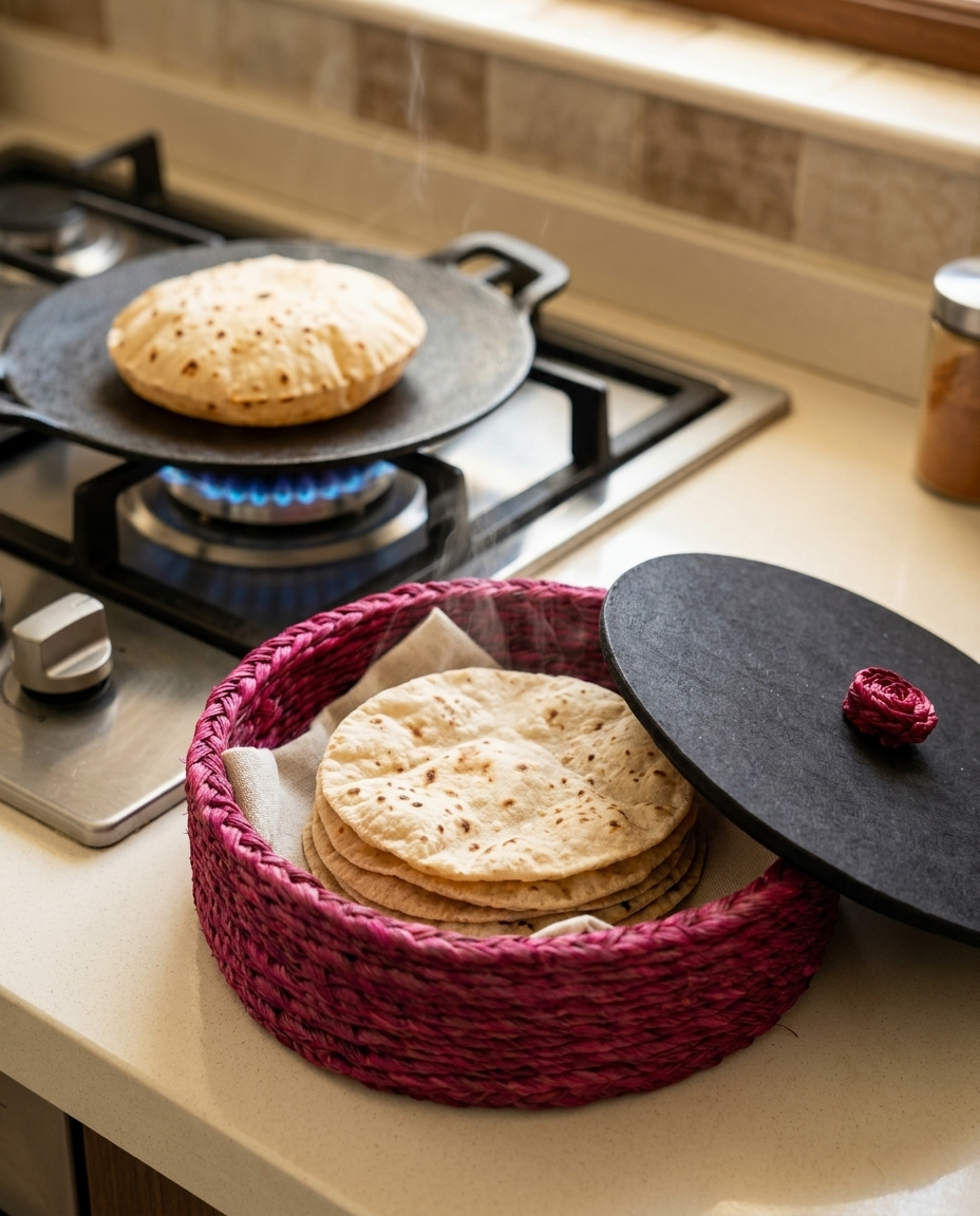 HANDMADE SABAI GRASS ROTI CASSEROLE WITH WOODEN LID