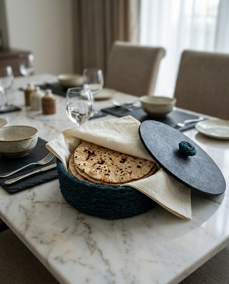 HANDMADE SABAI GRASS ROTI CASSEROLE WITH WOODEN LID