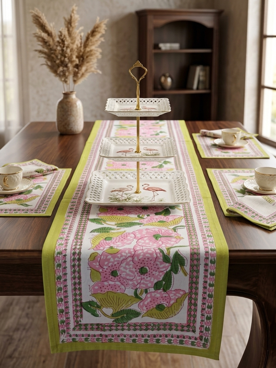 BLUSH BLOOM TABLE RUNNER