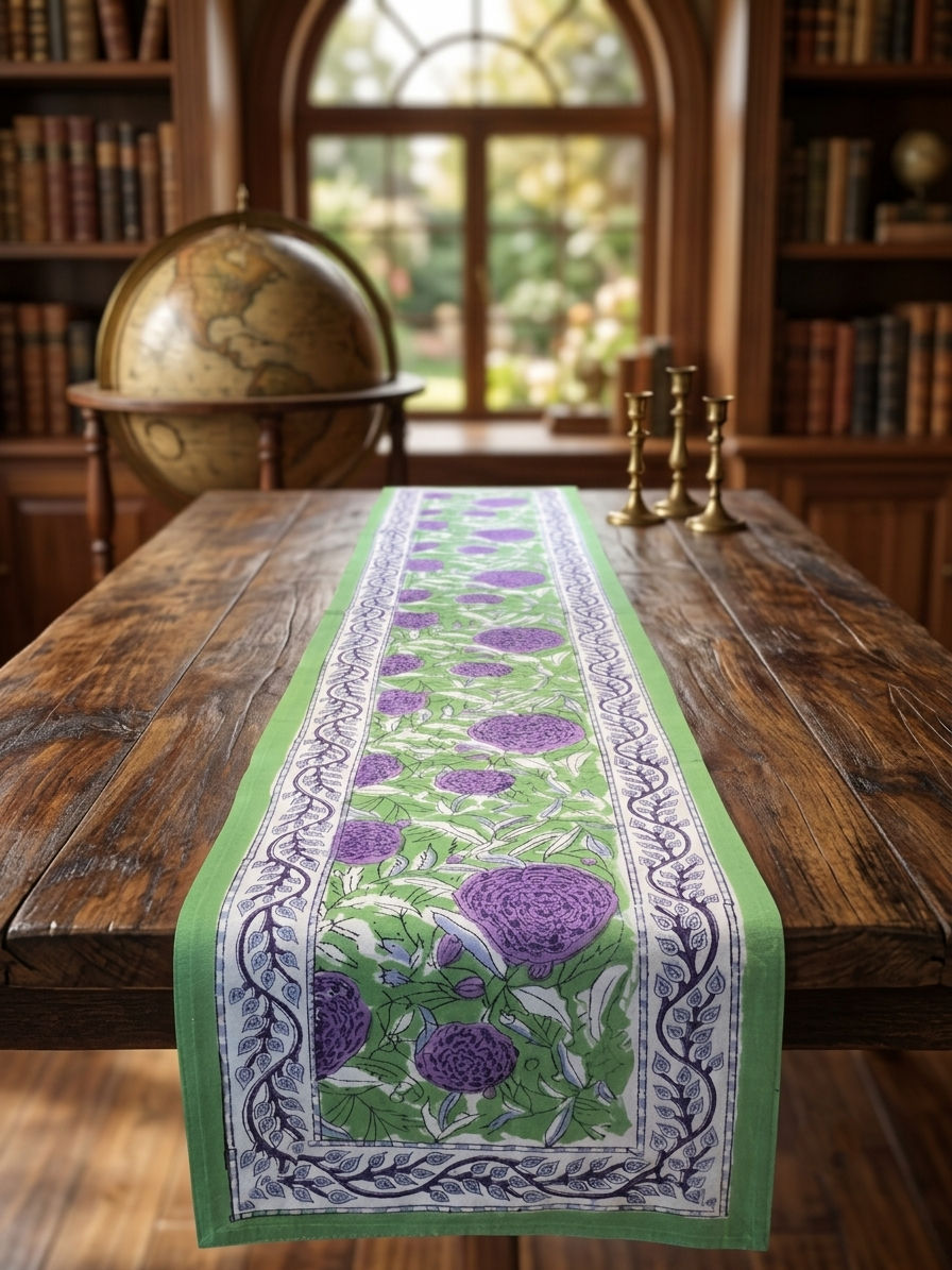 LAVENDER GARDEN TABLE RUNNER