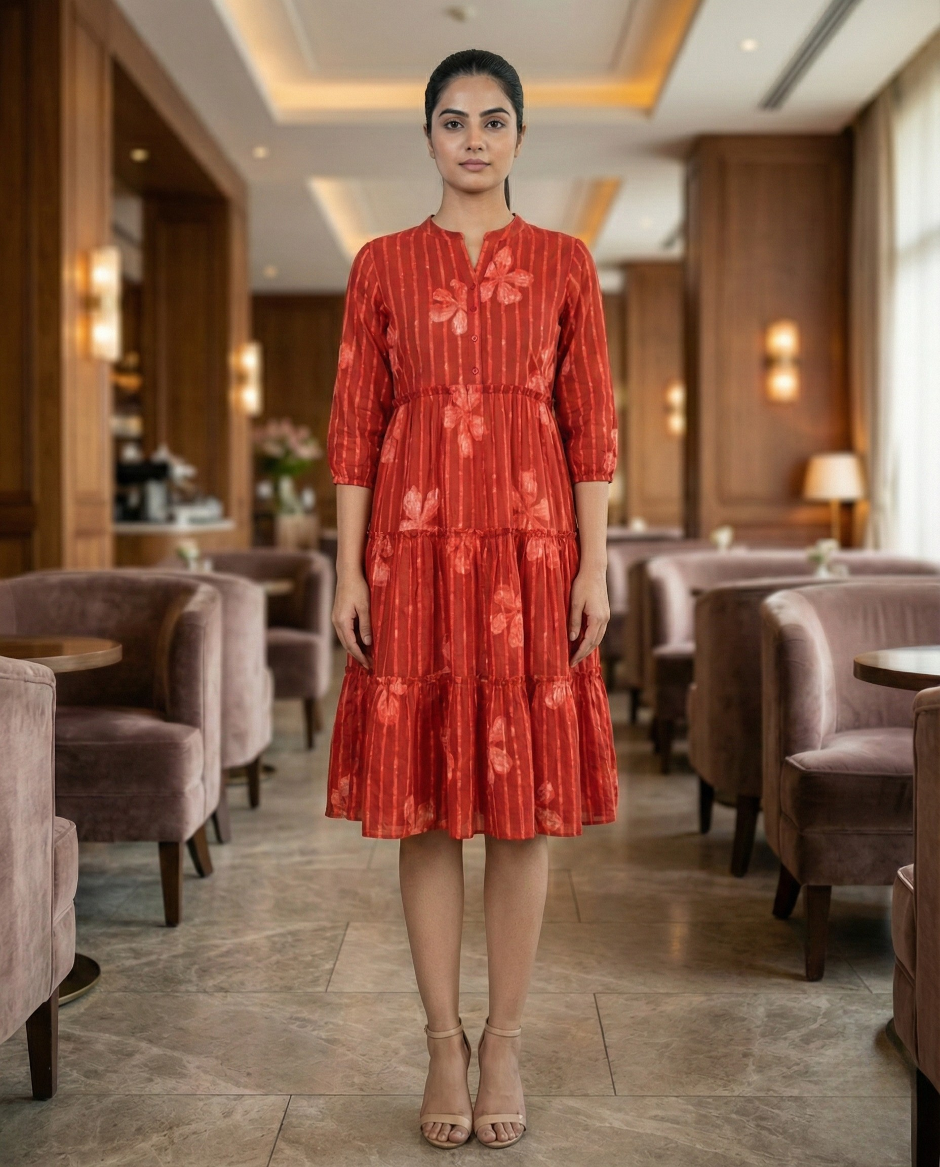 Urban Rang Cotton Red Frock