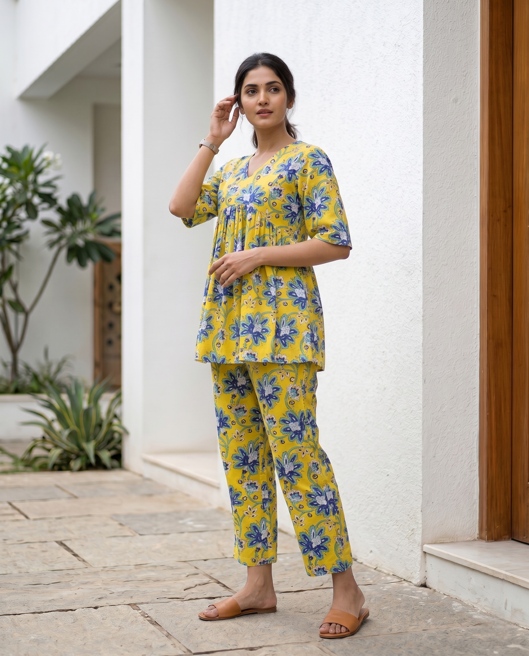MEHER JHABLA CORD SET (HAND BLOCK)