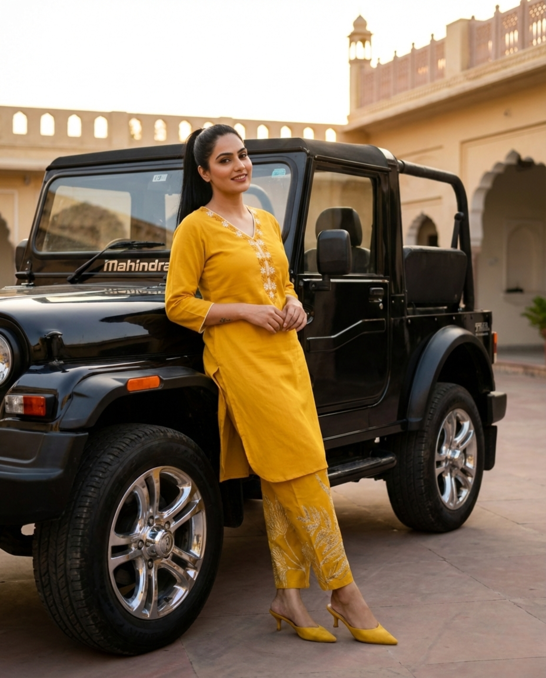 Kingfisher Designer Cotton KP Set - Yellow