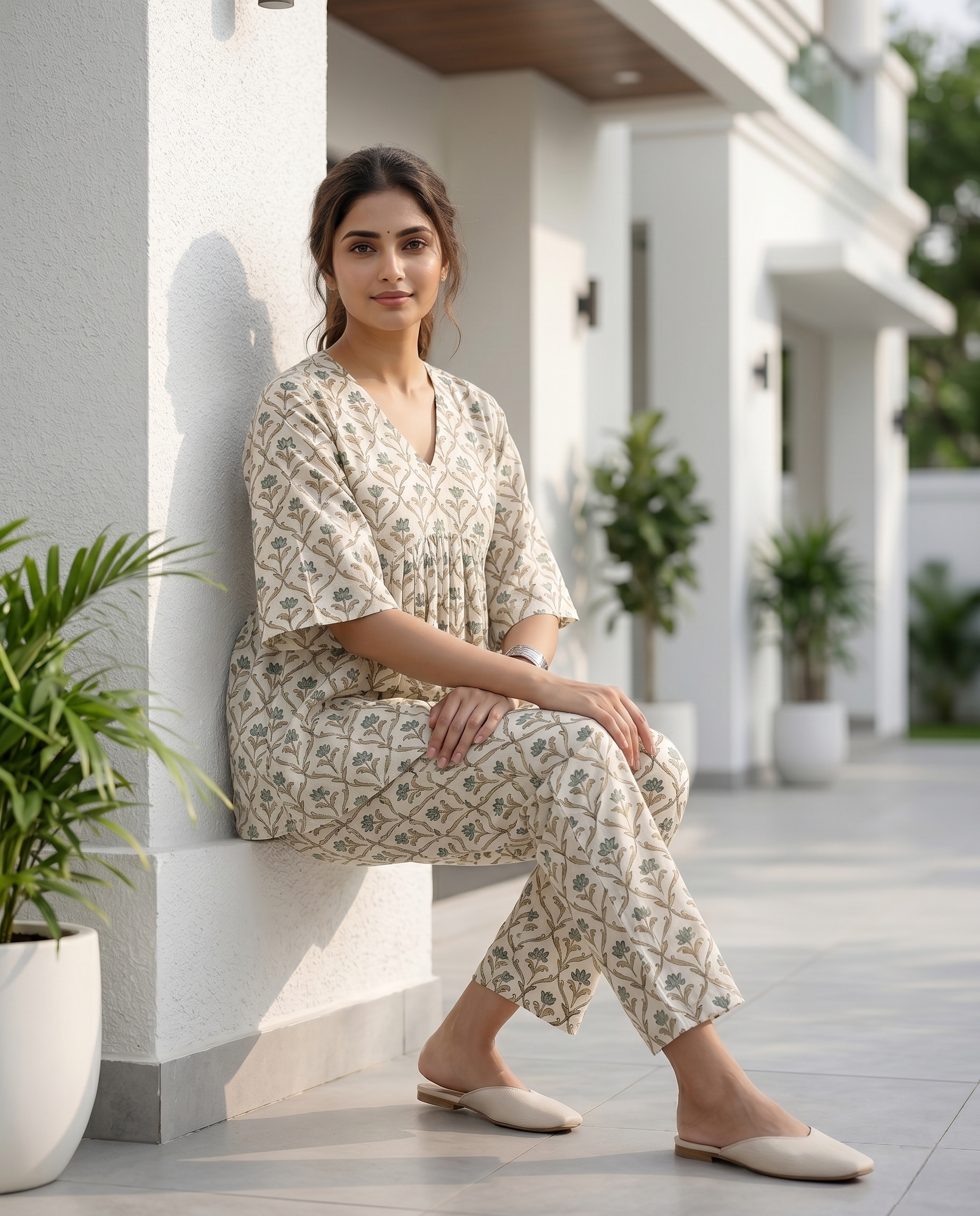 MEHER JHABLA CORD SET (HAND BLOCK)