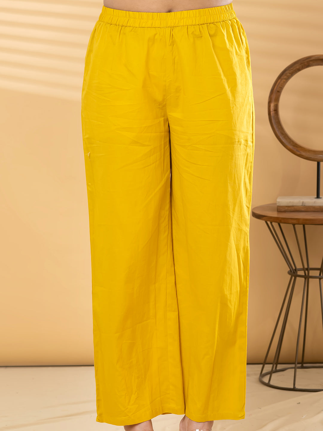 ZIVA FLORAL EMBROIDERED 3PC SET - MUSTARD YELLOW