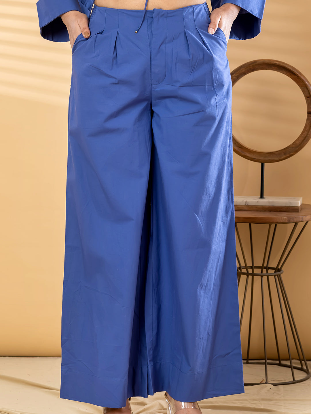 Luna Tie-Up Co-Ord Set – Royal Blue