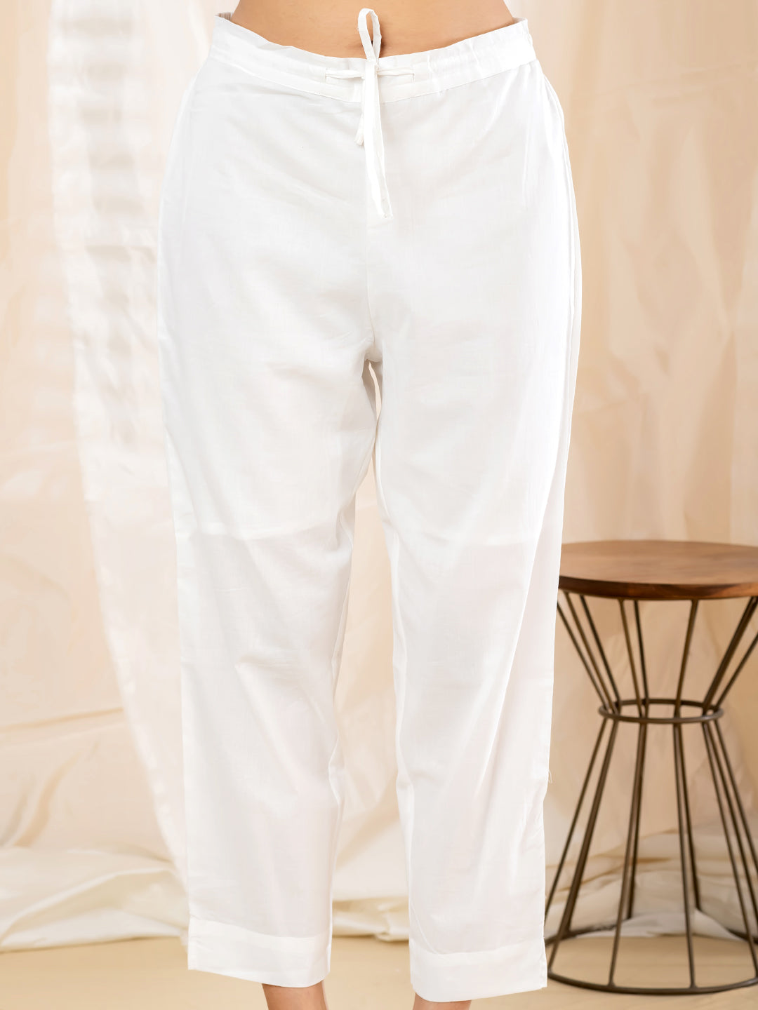 Gulrose Embroidered 3Pc Set – Ivory White