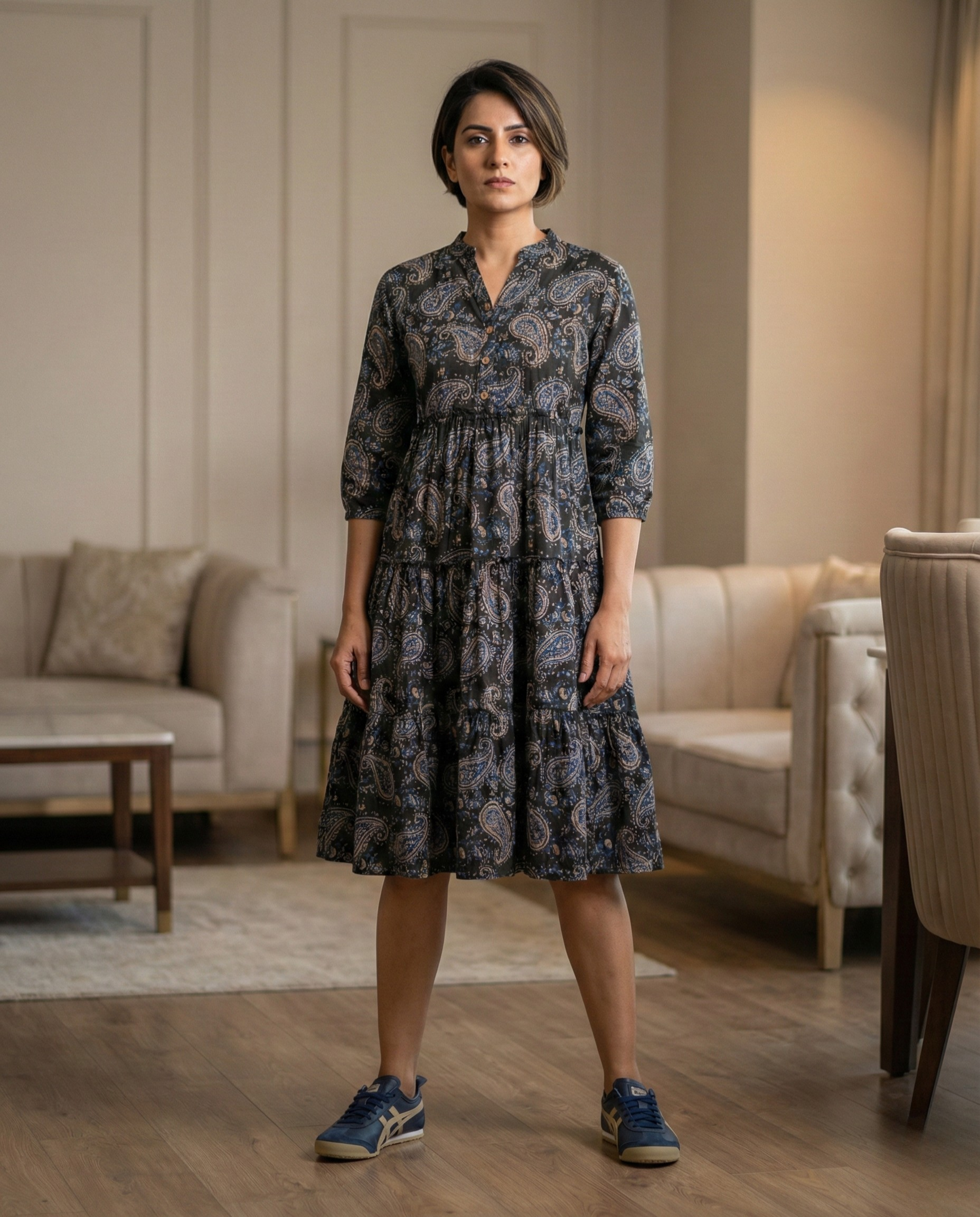 Urban Rang Cotton Black/Blue Frock
