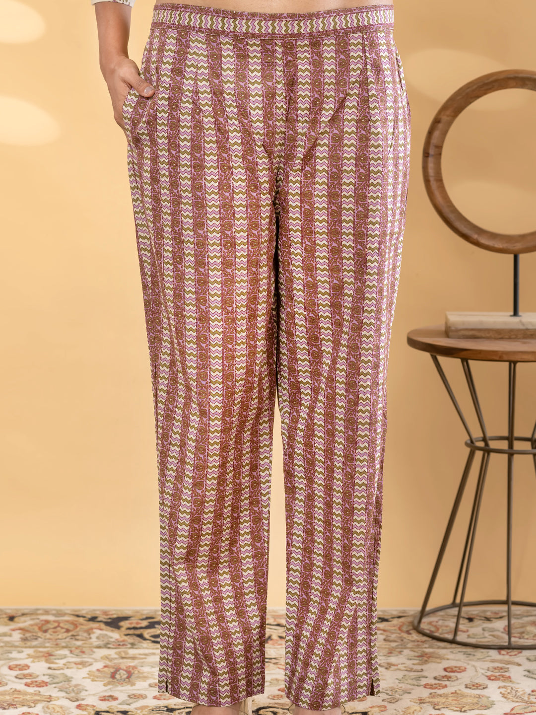 RIVANA BOTANICAL PRINTED 3PC SET - IVORY LILAC