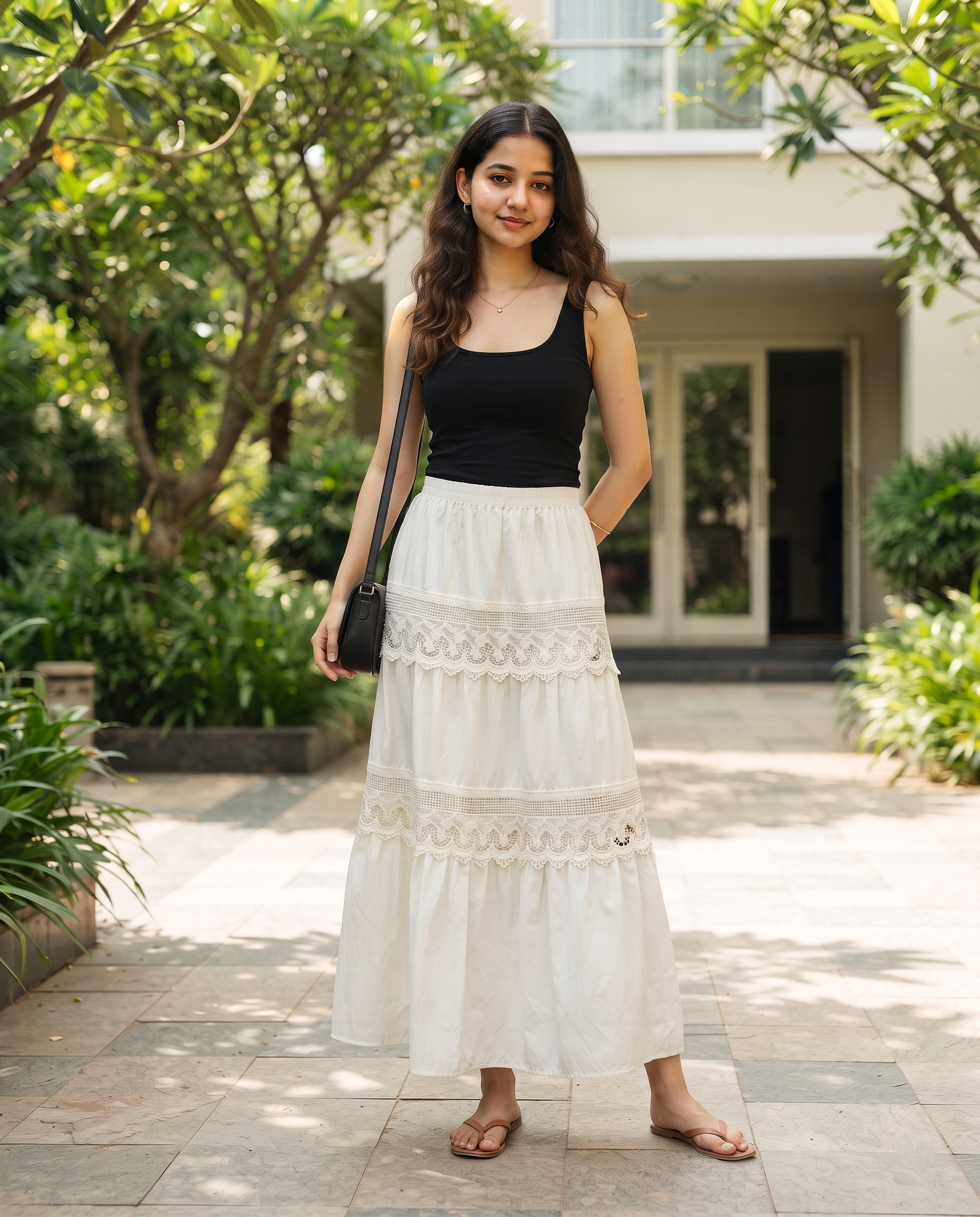 Lavinia Lace Maxi Skirt – Ivory White