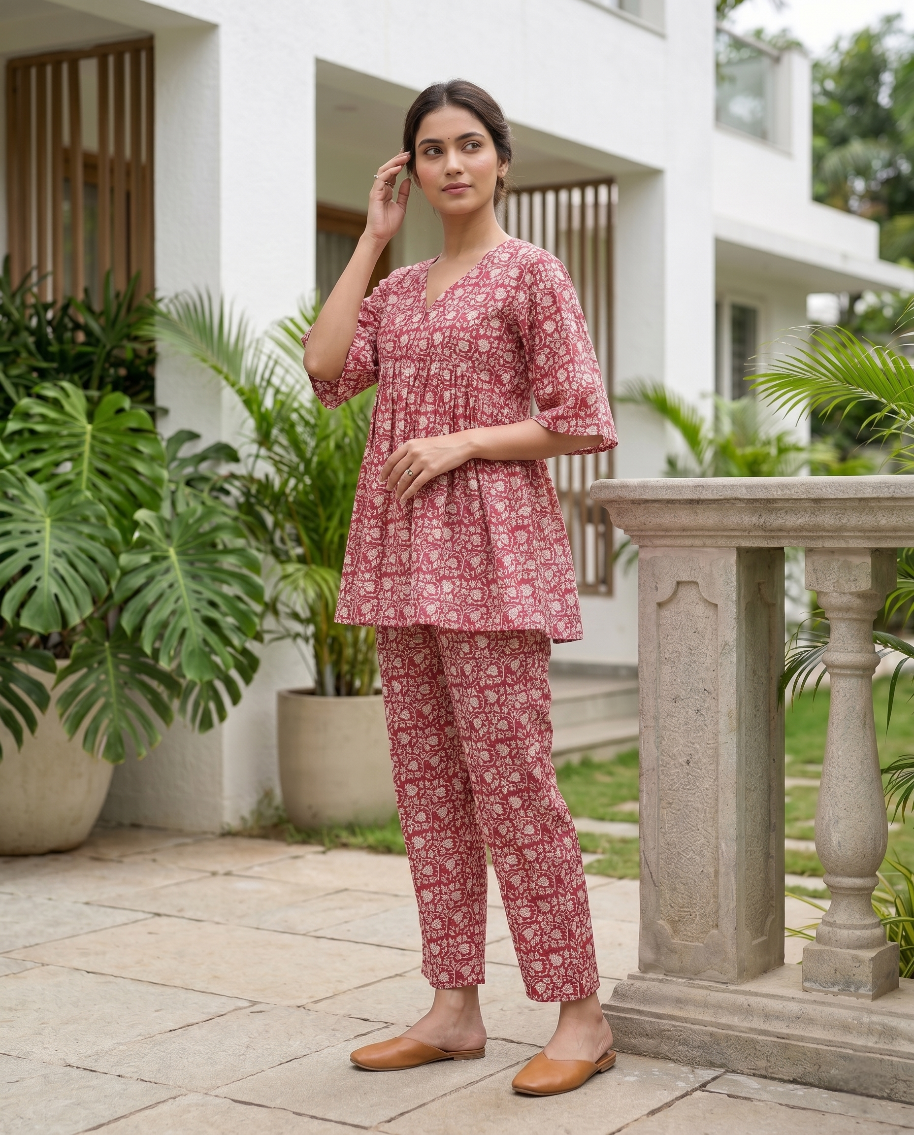 MEHER JHABLA CORD SET (HAND BLOCK)