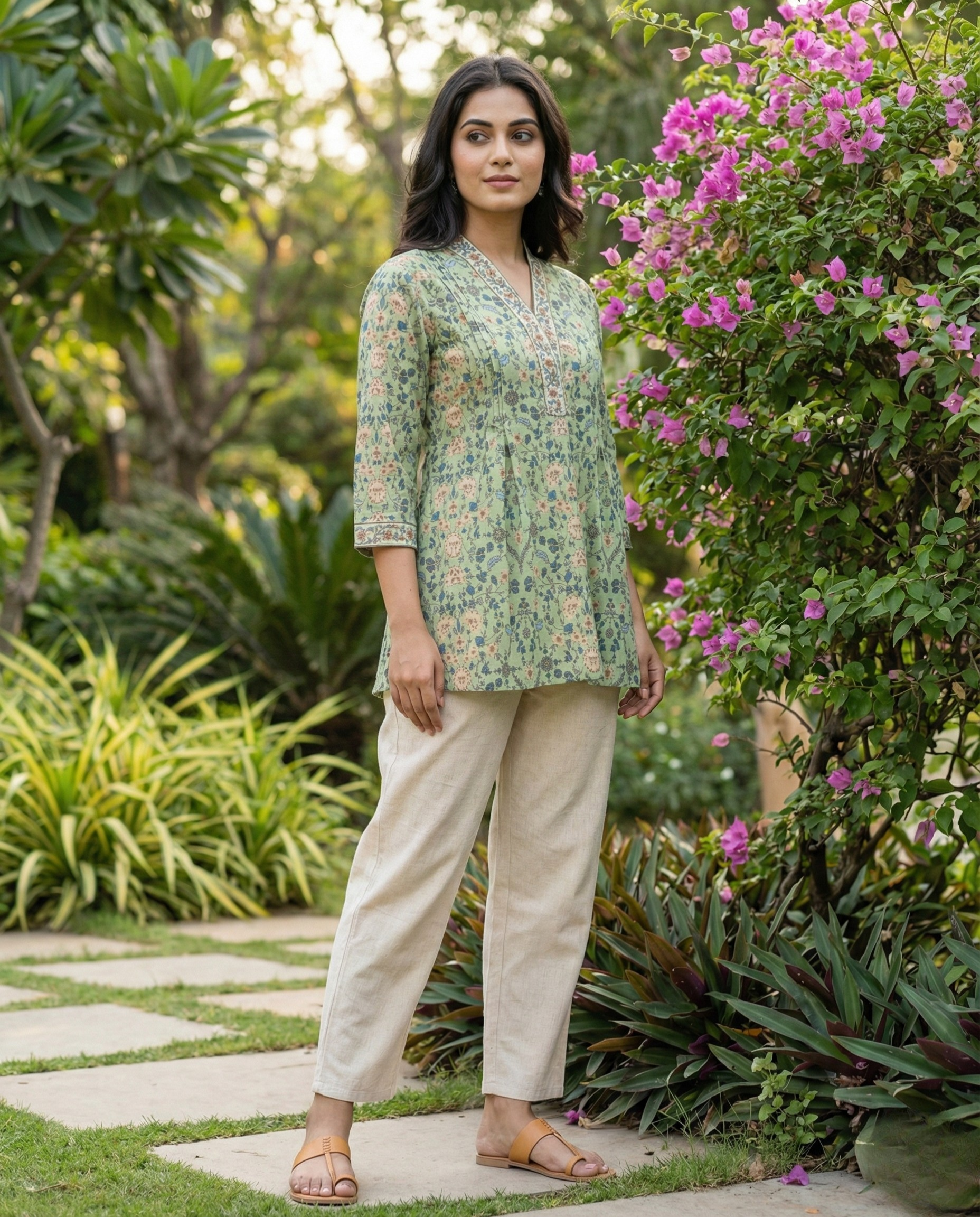 Pastel Floral Cotton Top