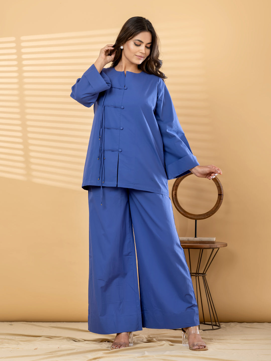Luna Tie-Up Co-Ord Set – Royal Blue
