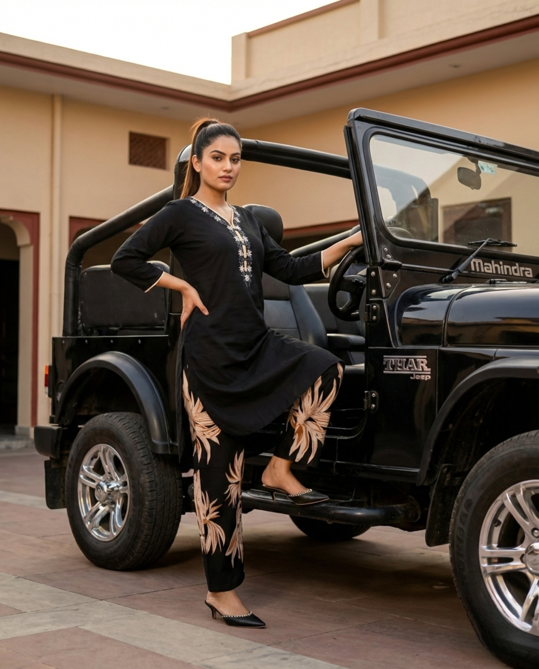 Kingfisher Designer Cotton KP Set - Black