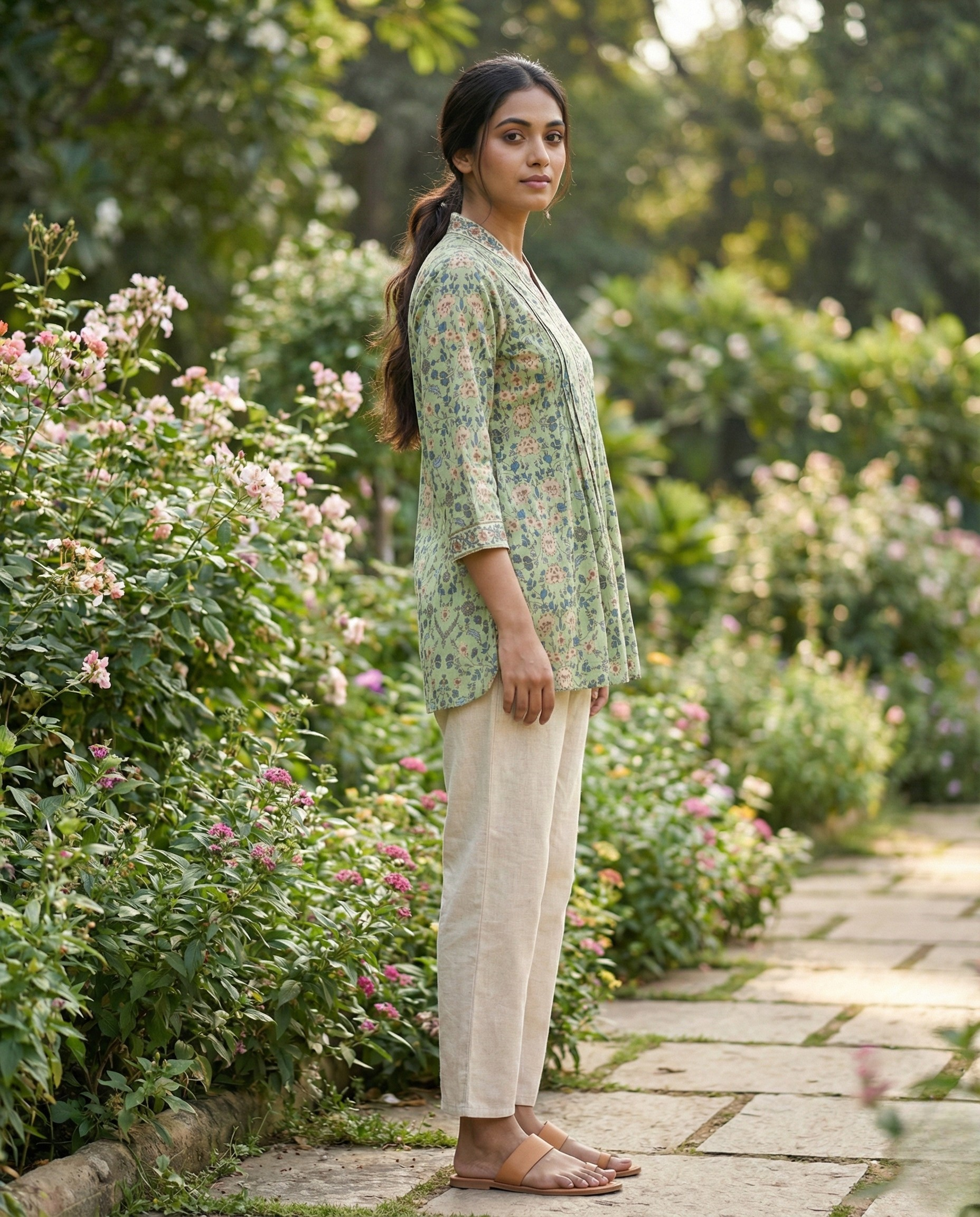 Pastel Floral Cotton Top