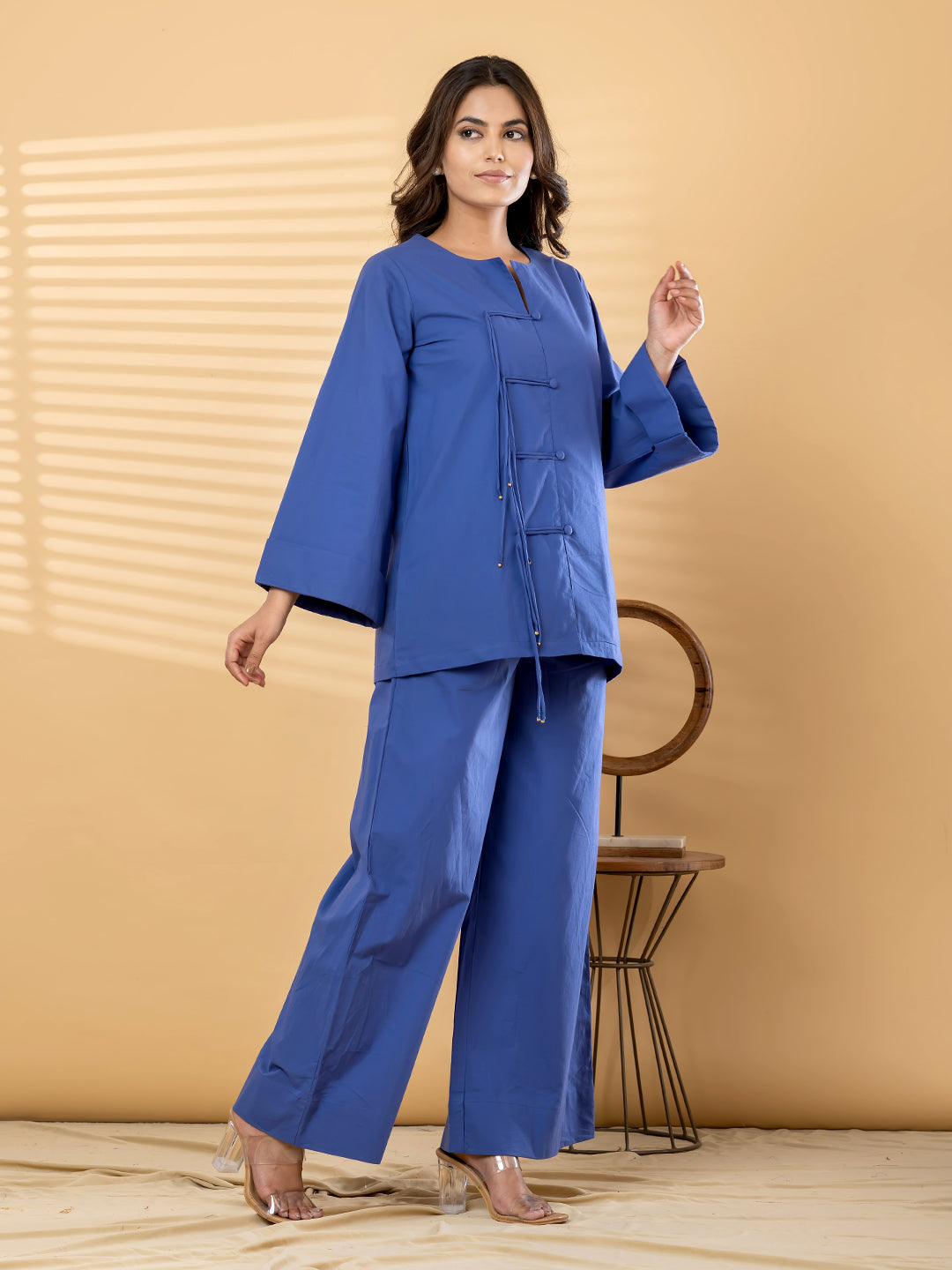 Luna Tie-Up Co-Ord Set – Royal Blue