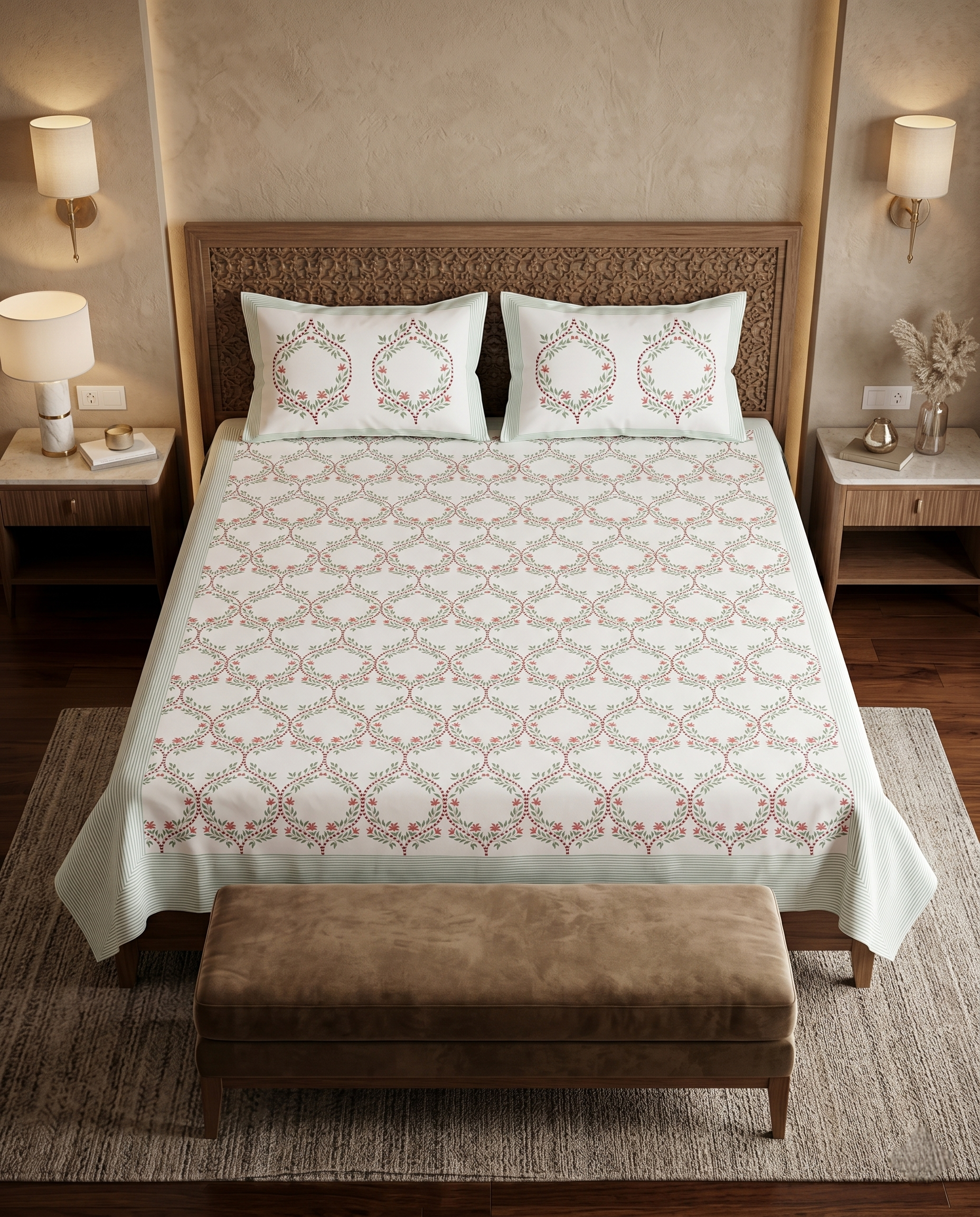THE ROYAL MUGHAL BOWER PREMIUM BEDSHEET