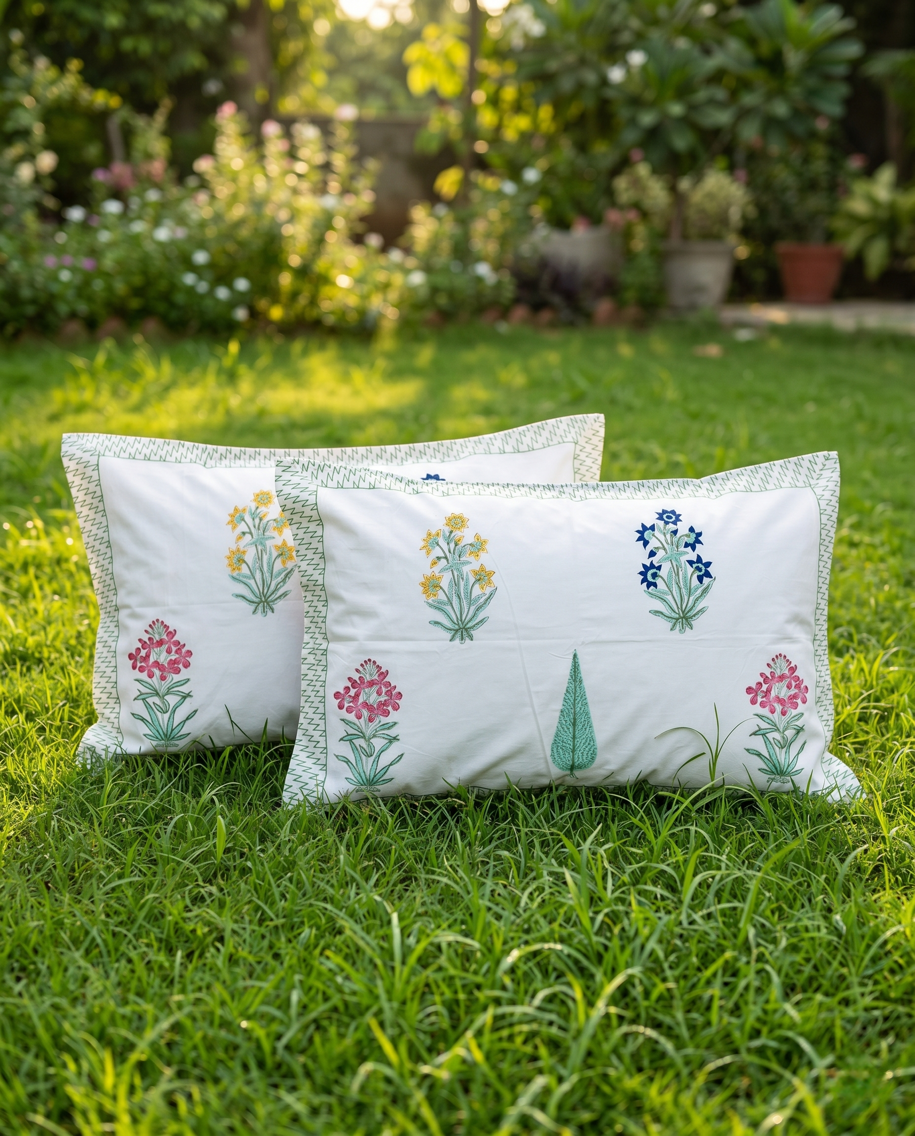 Jaipur Floral Meadow Vibrant Botanical Premium Cotton Bedsheet
