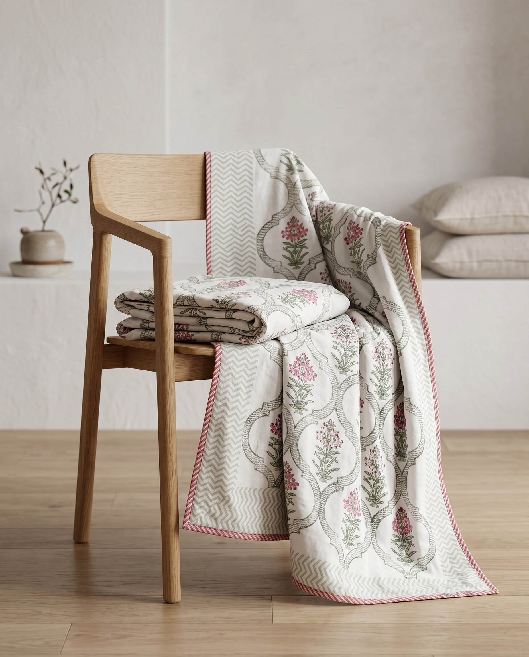 MUGHAL BLOSSOM REVERSIBLE SINGLE DOHAR PREMIUM COTTON