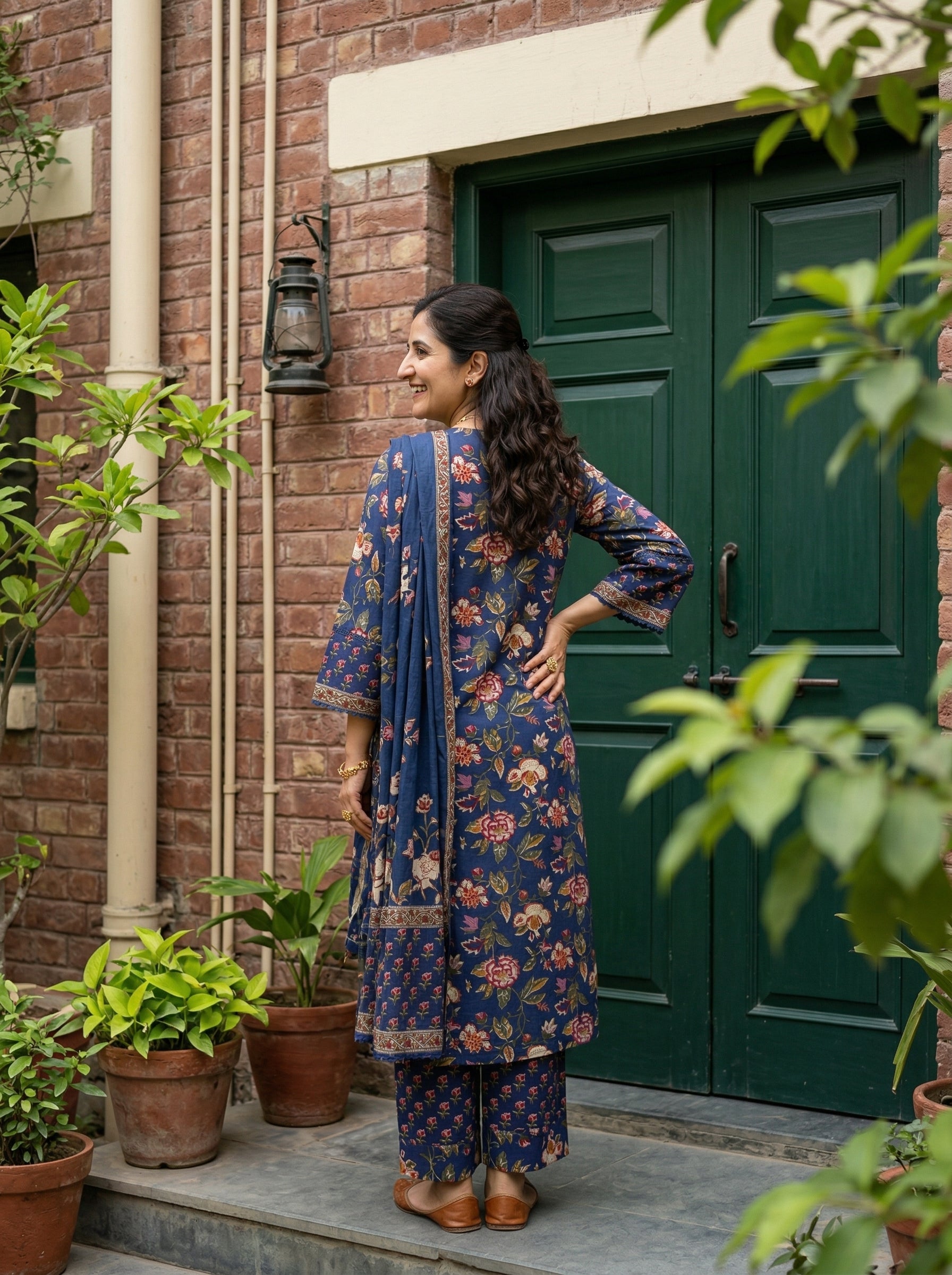 Summer Bloom Cotton Blue KPD Set
