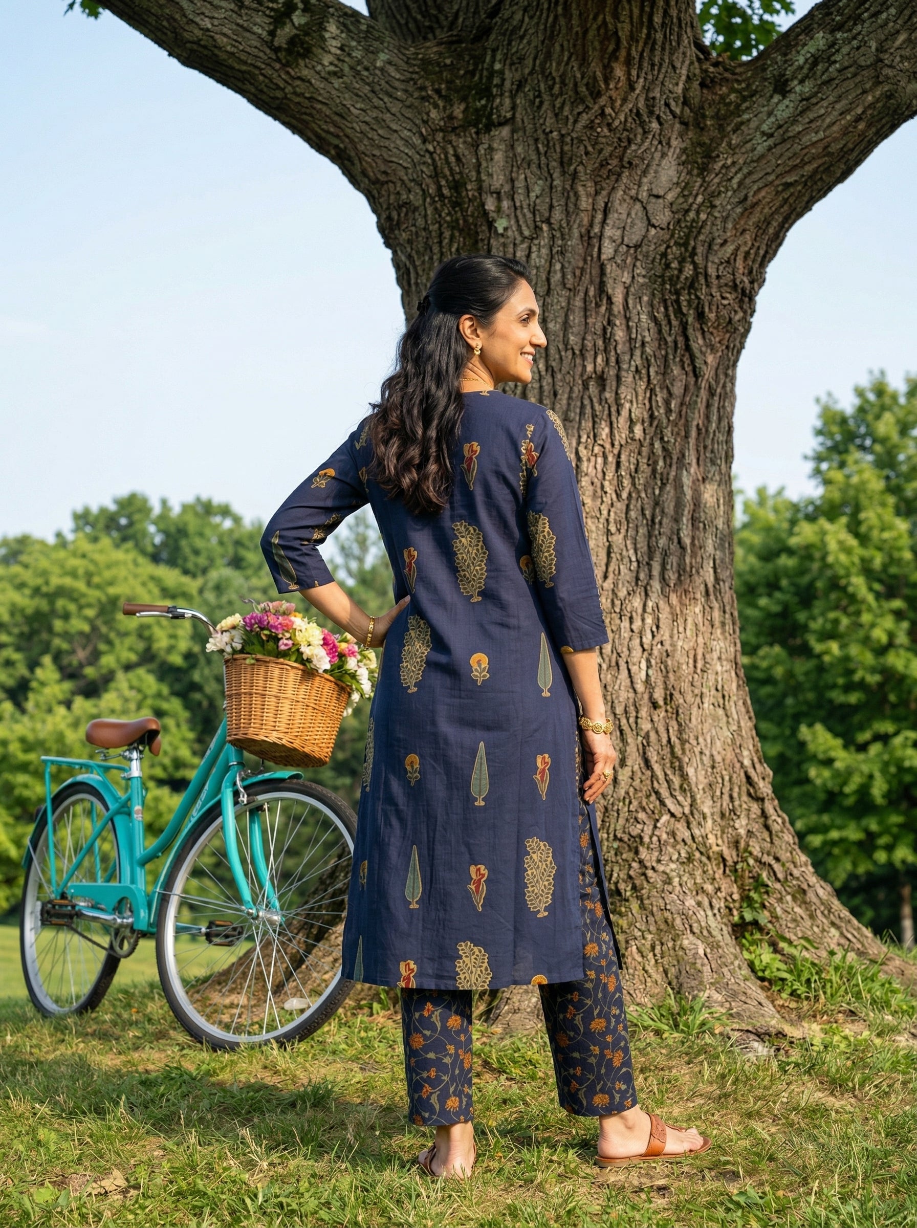 PEARL - TRIM HERITAGE BLUE COTTON KPD Set