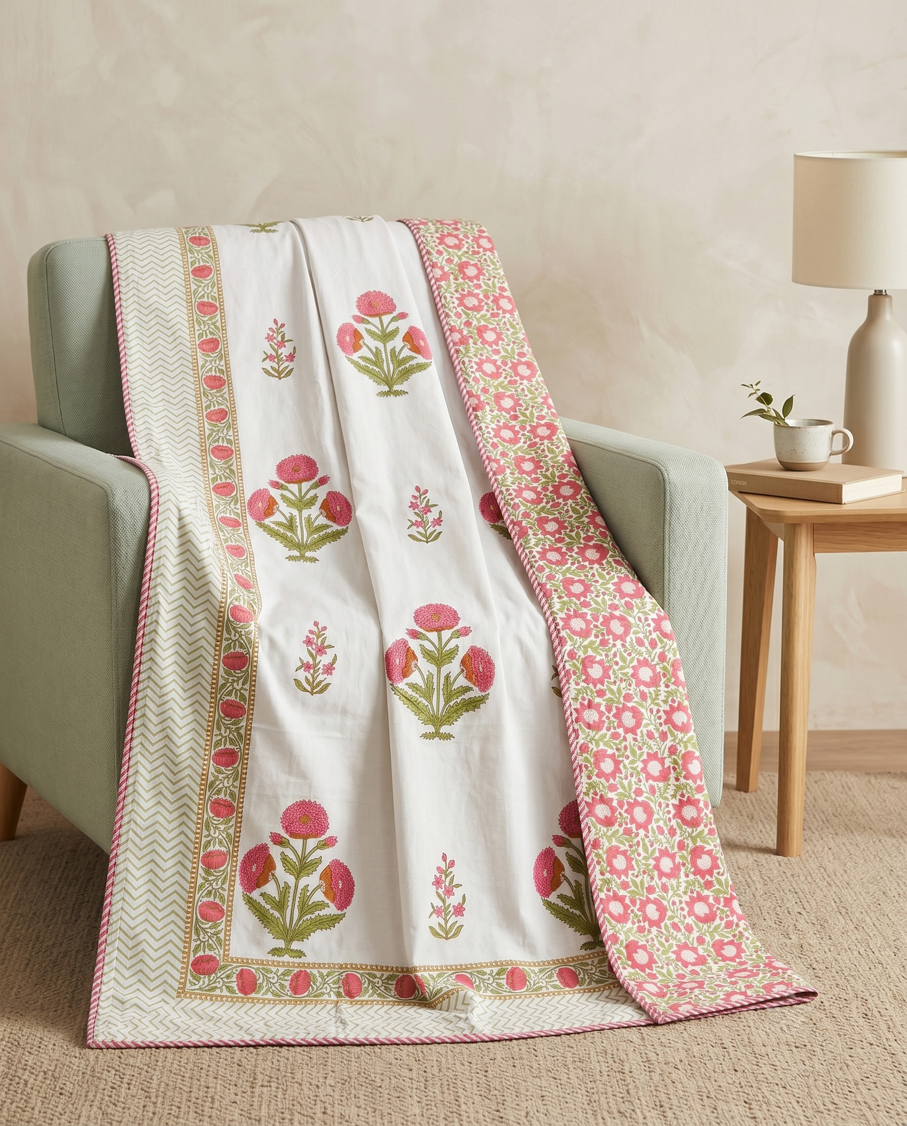 PHOOL BAGH REVERSIBLE SINGLE DOHAR PREMIUM COTTON