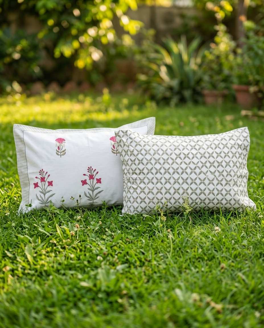 The Serene Bloom Muted Blossom Premium Cotton Bedsheet