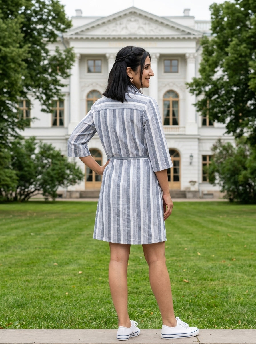 SOFT FLOW GREY COTTON TUNIC
