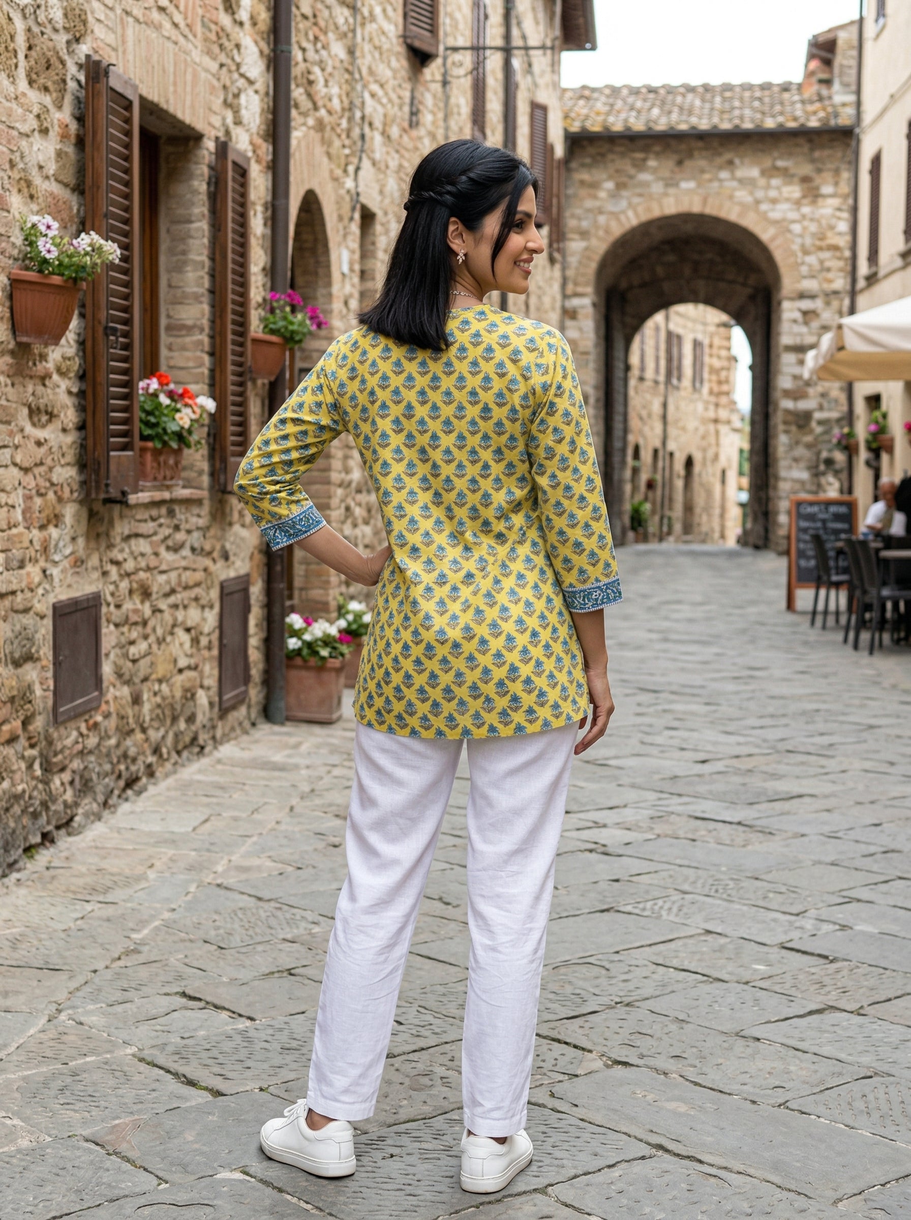 GARDEN GRACE GREEN PREMIUM COTTON TOP