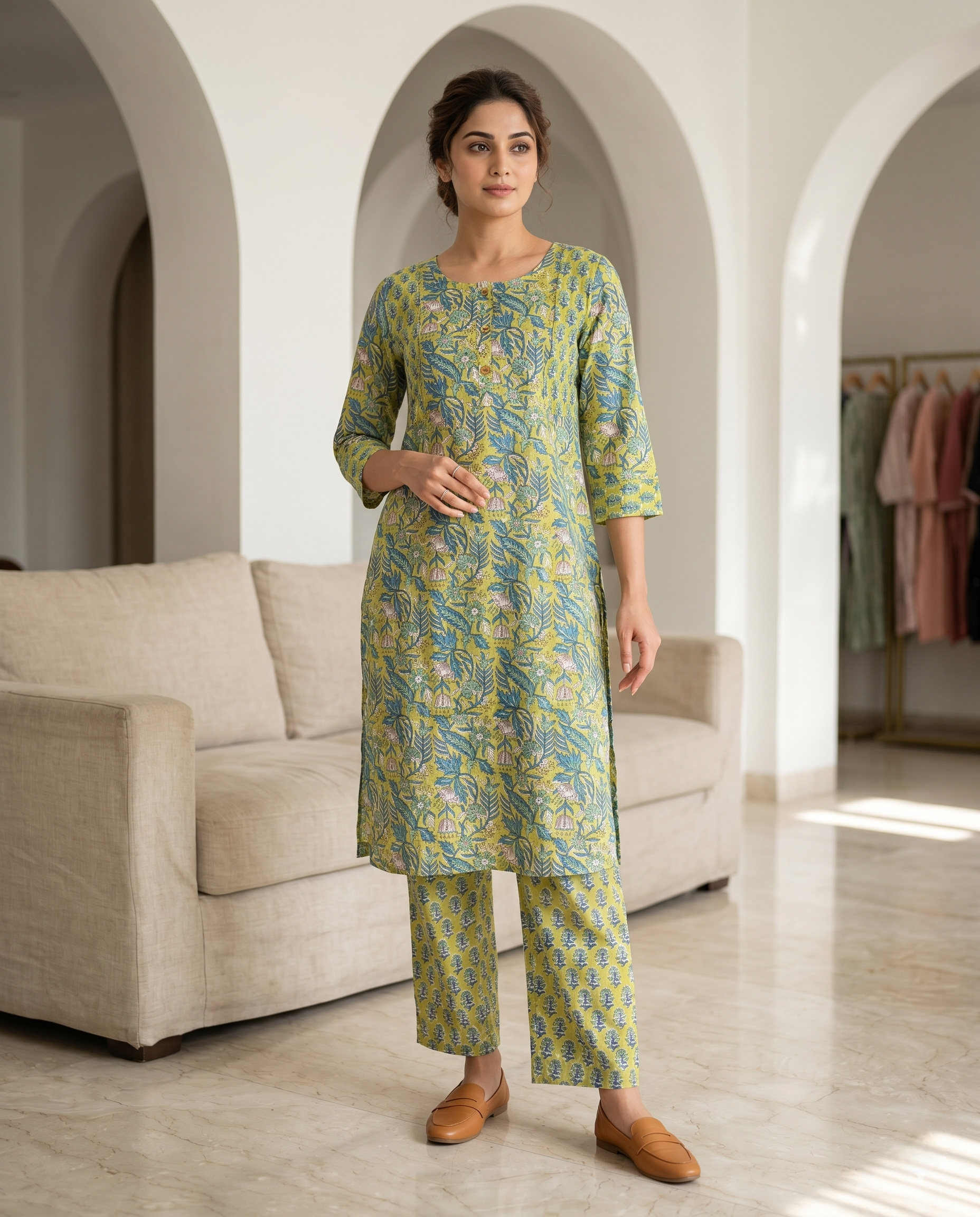 EVERYDAY GRACE KURTA PANT SET - PREMIUM COTTON