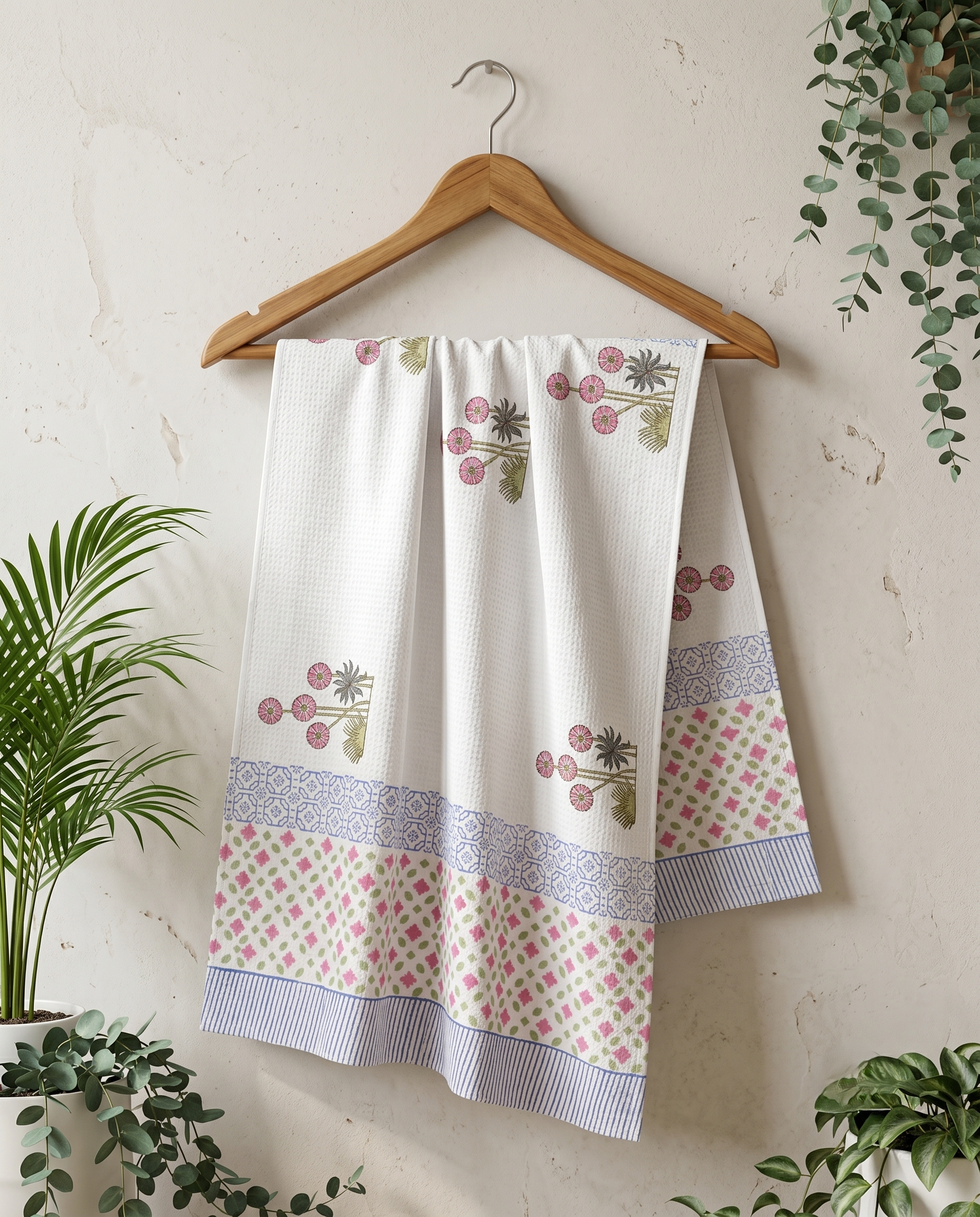 PETAL GROVE PREMIUM WAFFLE TOWEL (HANDBLOCK)