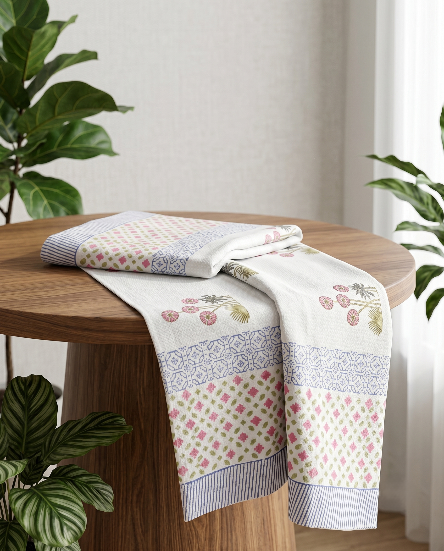 PETAL GROVE PREMIUM WAFFLE TOWEL (HANDBLOCK)