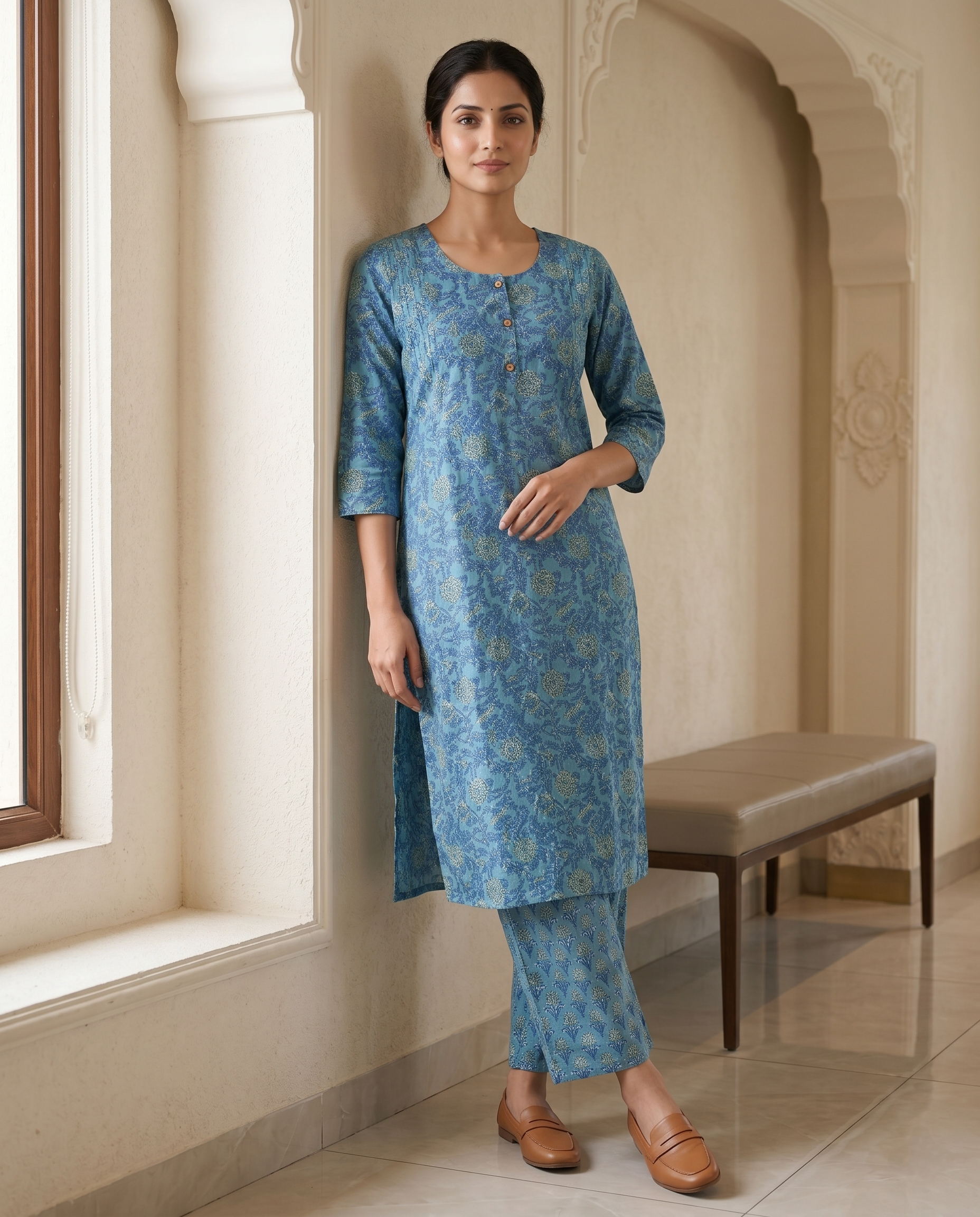 EVERYDAY GRACE KURTA PANT SET - PREMIUM COTTON