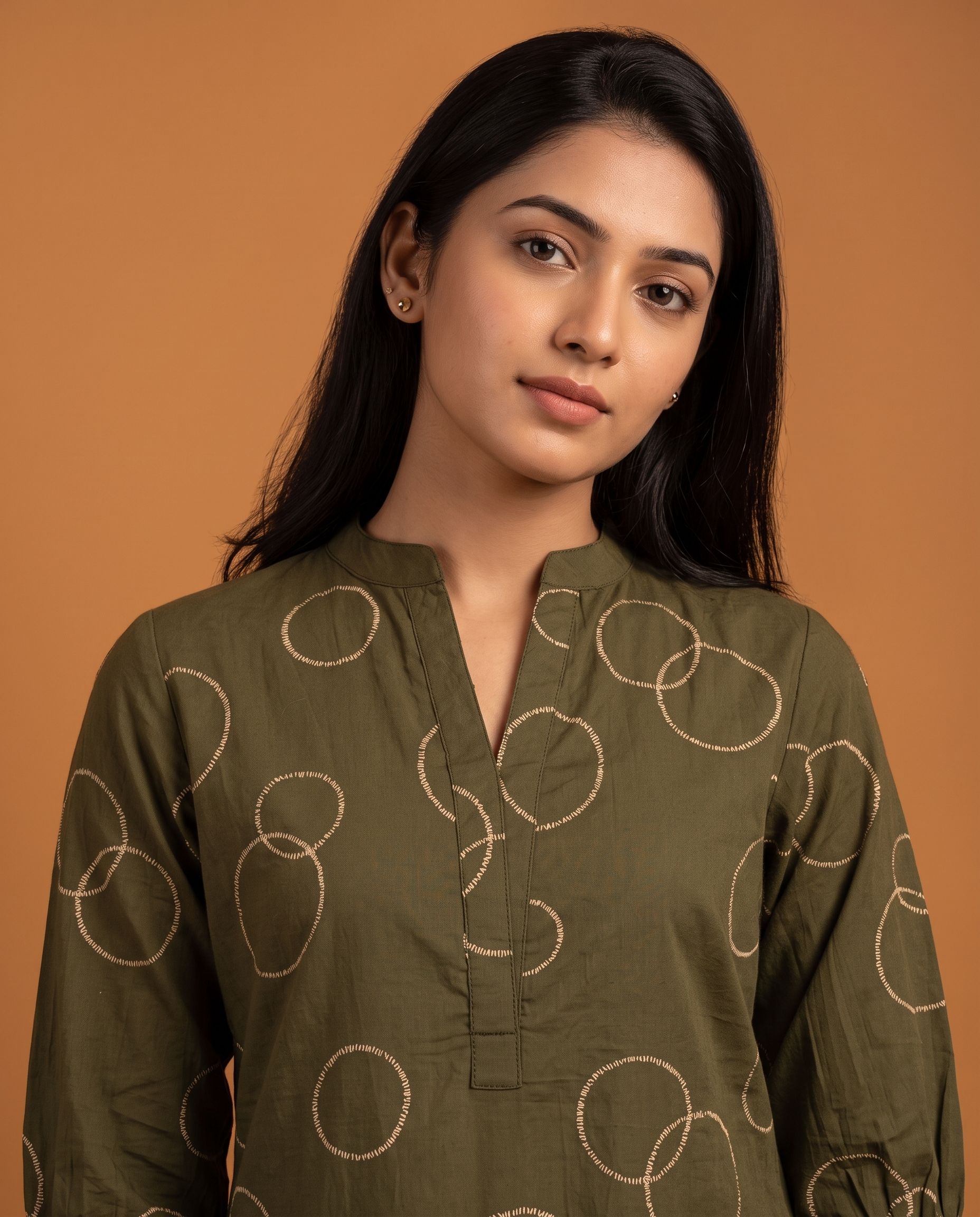 GREEN BUBBLE PRINT ETHNIC FARSI SET