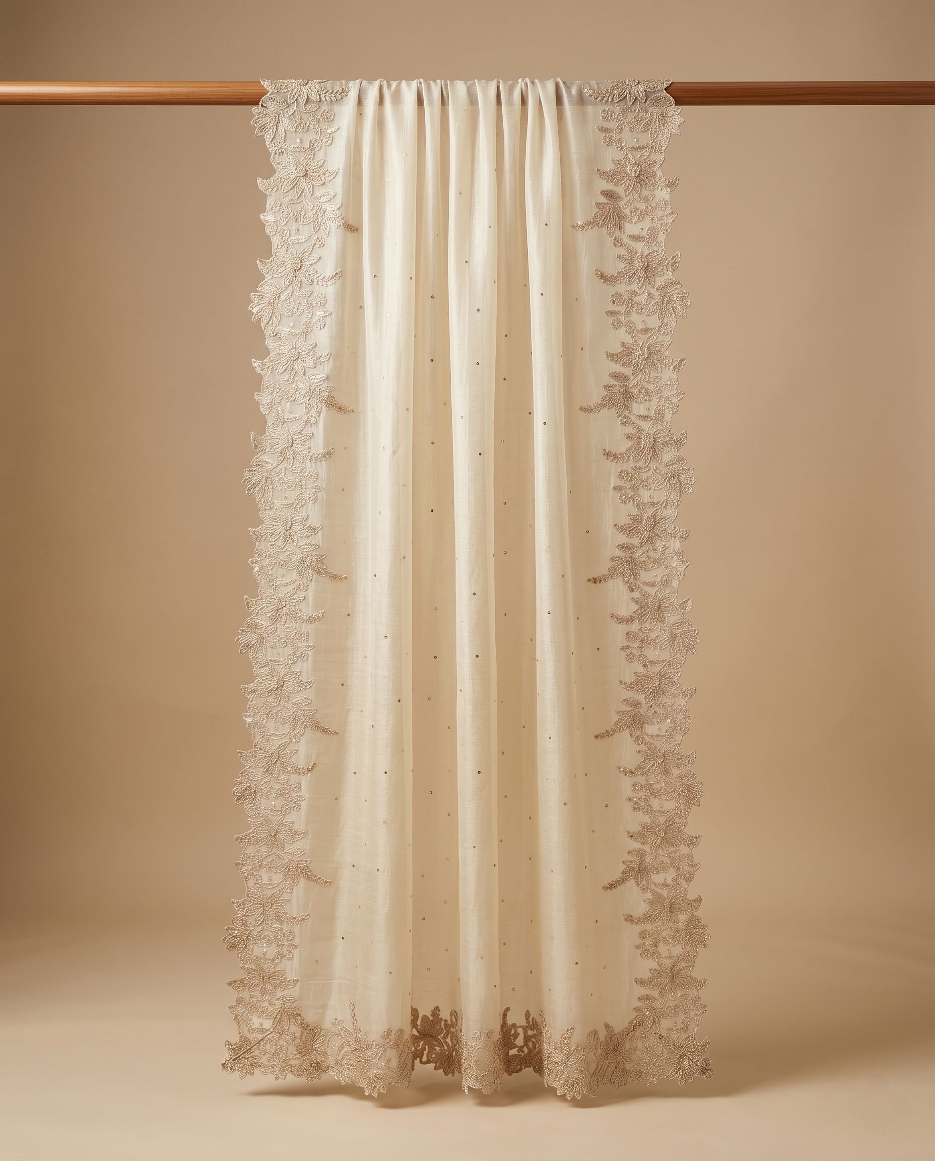 ARTISANAL BOTANICAL TISSUE SILK DUPATTA