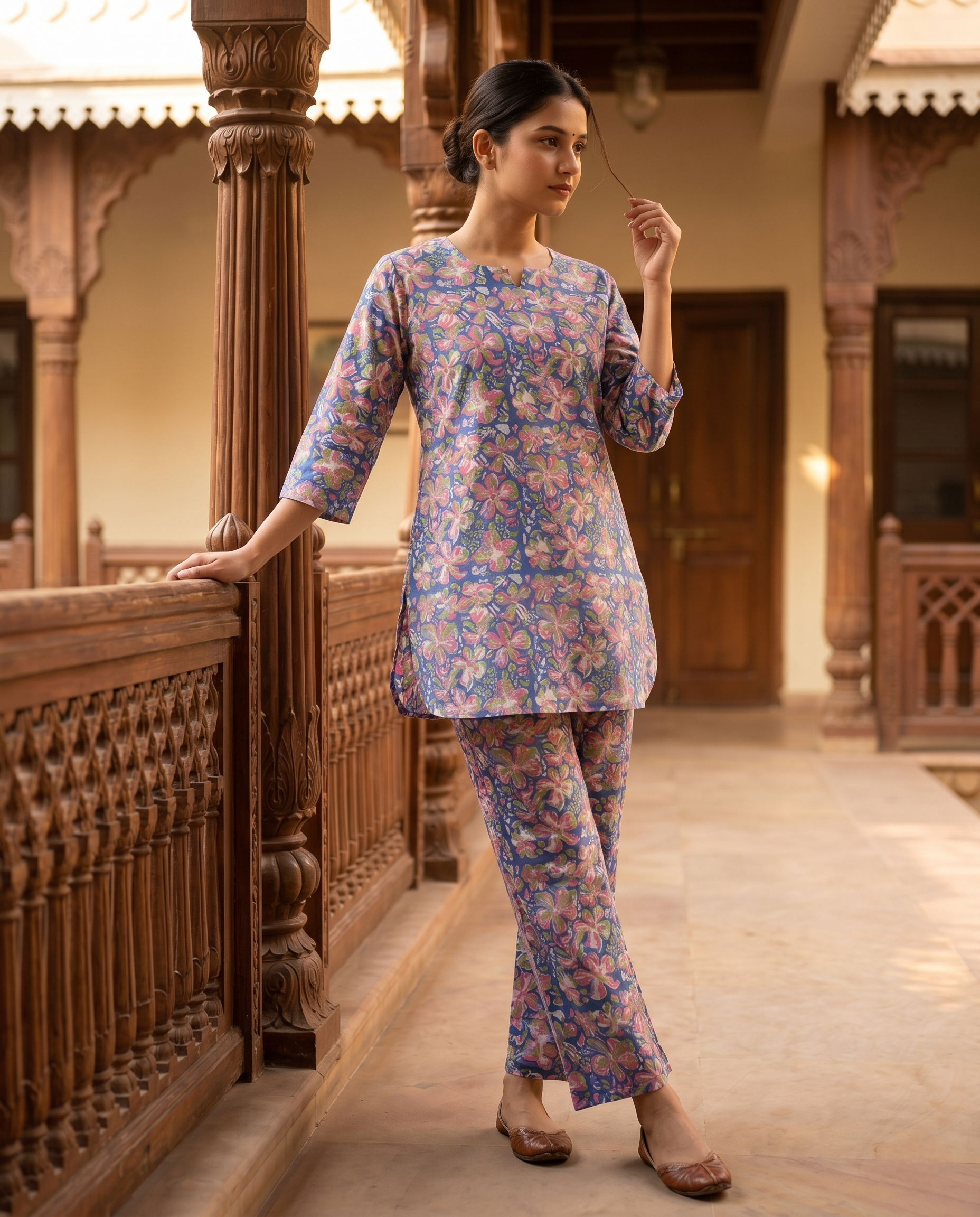 SUKUN DAILY WEAR CORDSET (HAND BLOCK)