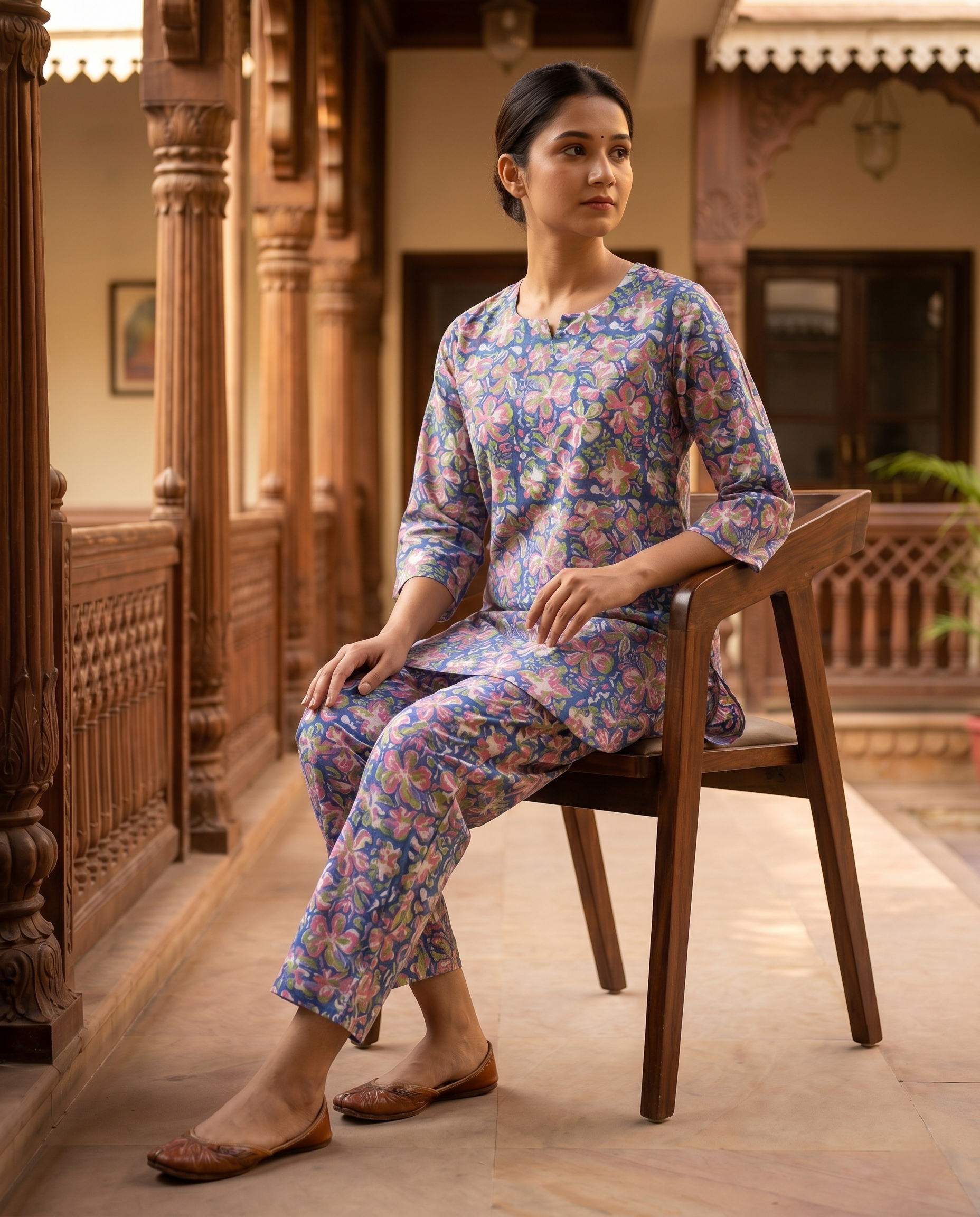 SUKUN DAILY WEAR CORDSET (HAND BLOCK)