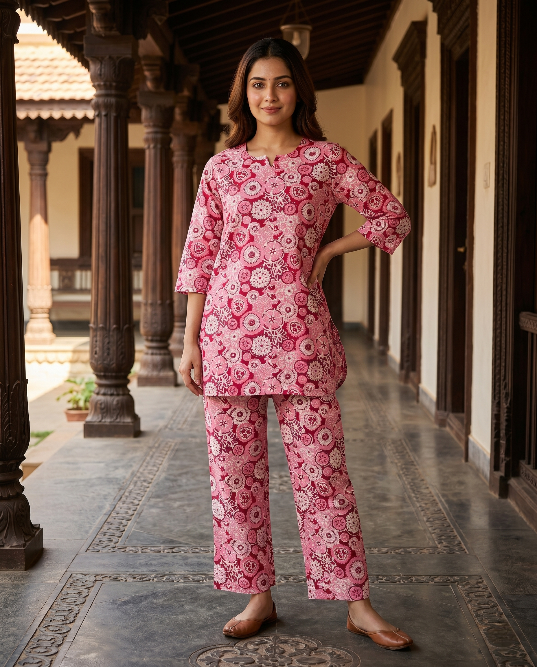 SUKUN DAILY WEAR CORDSET (HAND BLOCK)