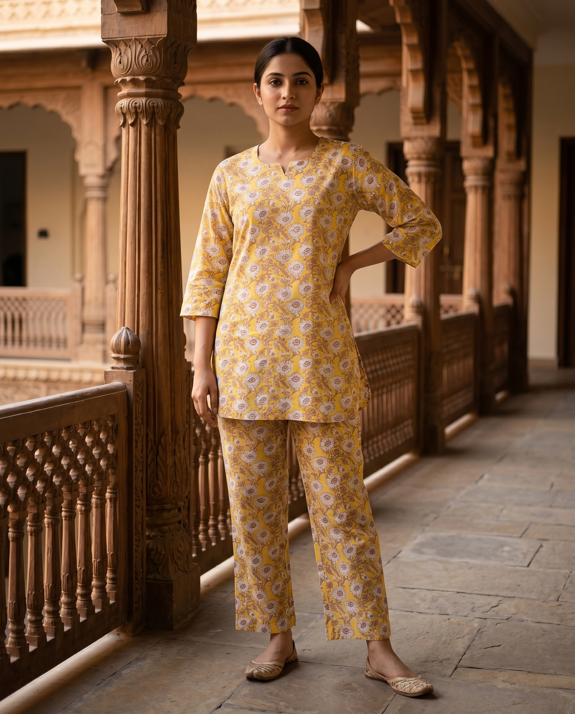 SUKUN DAILY WEAR CORDSET (HAND BLOCK)