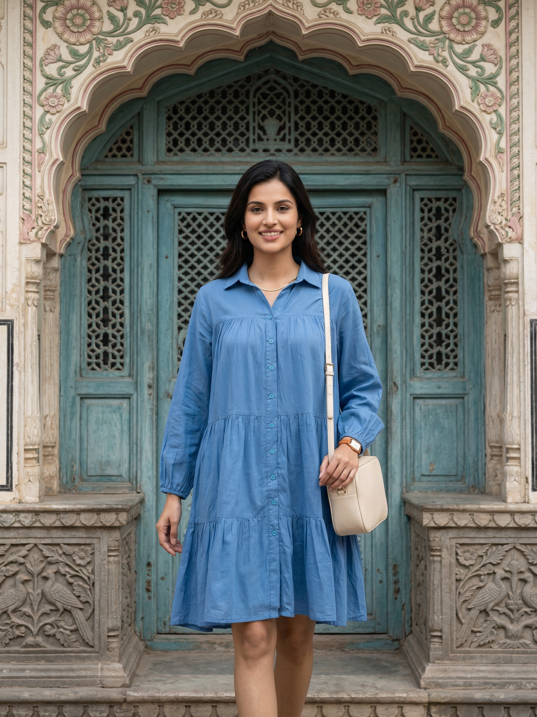 Blue Short Mul Frock