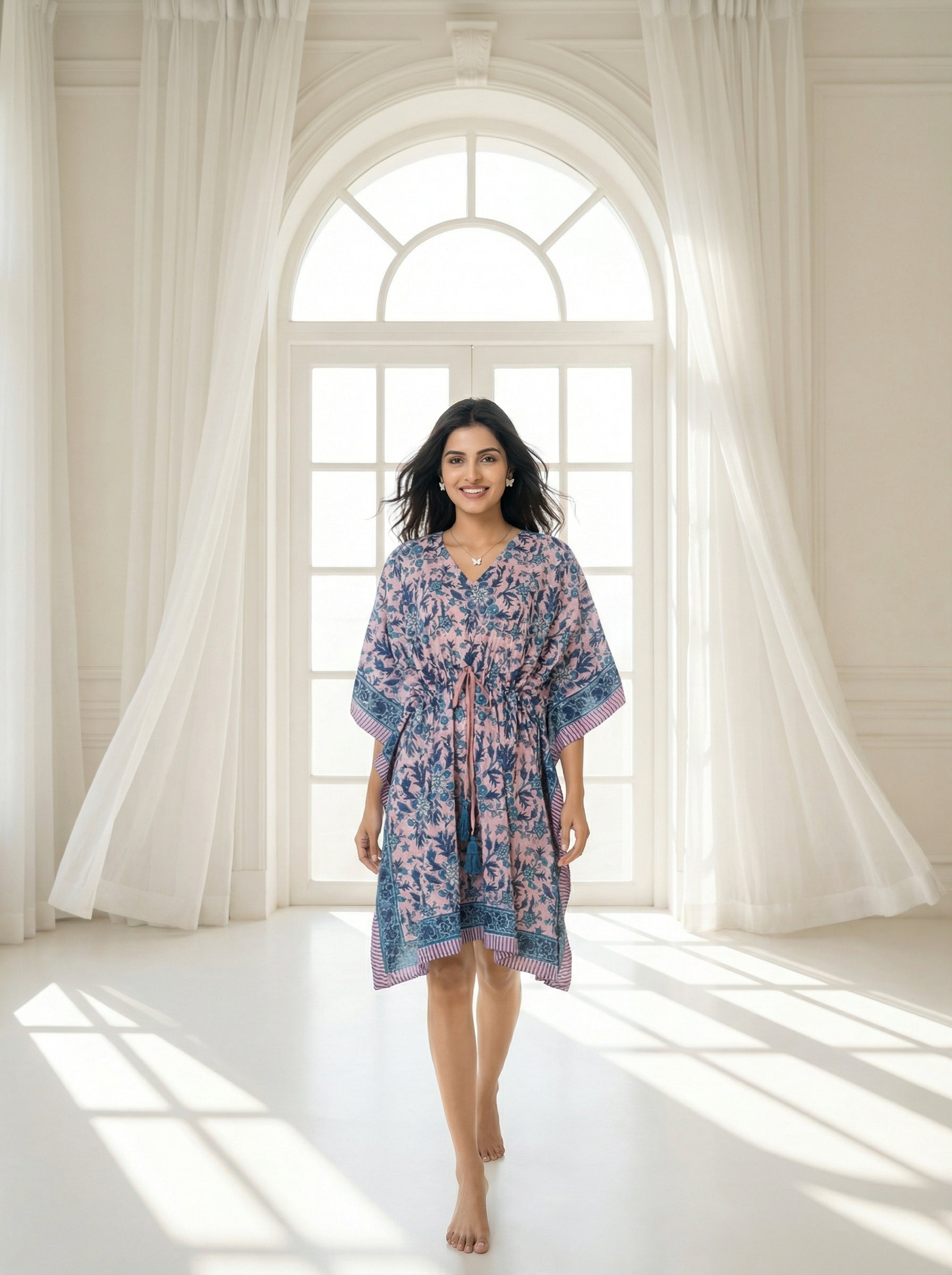 Breezy Mul Cotton Short Kaftan