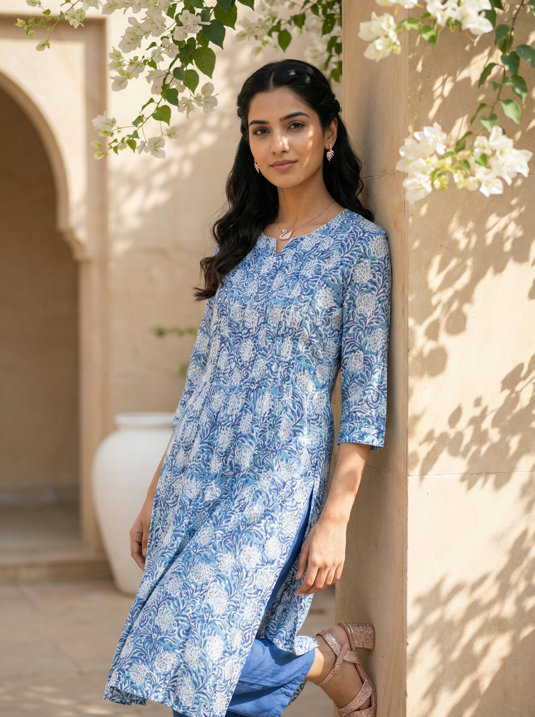 Modal Silk White/Blue KP Set