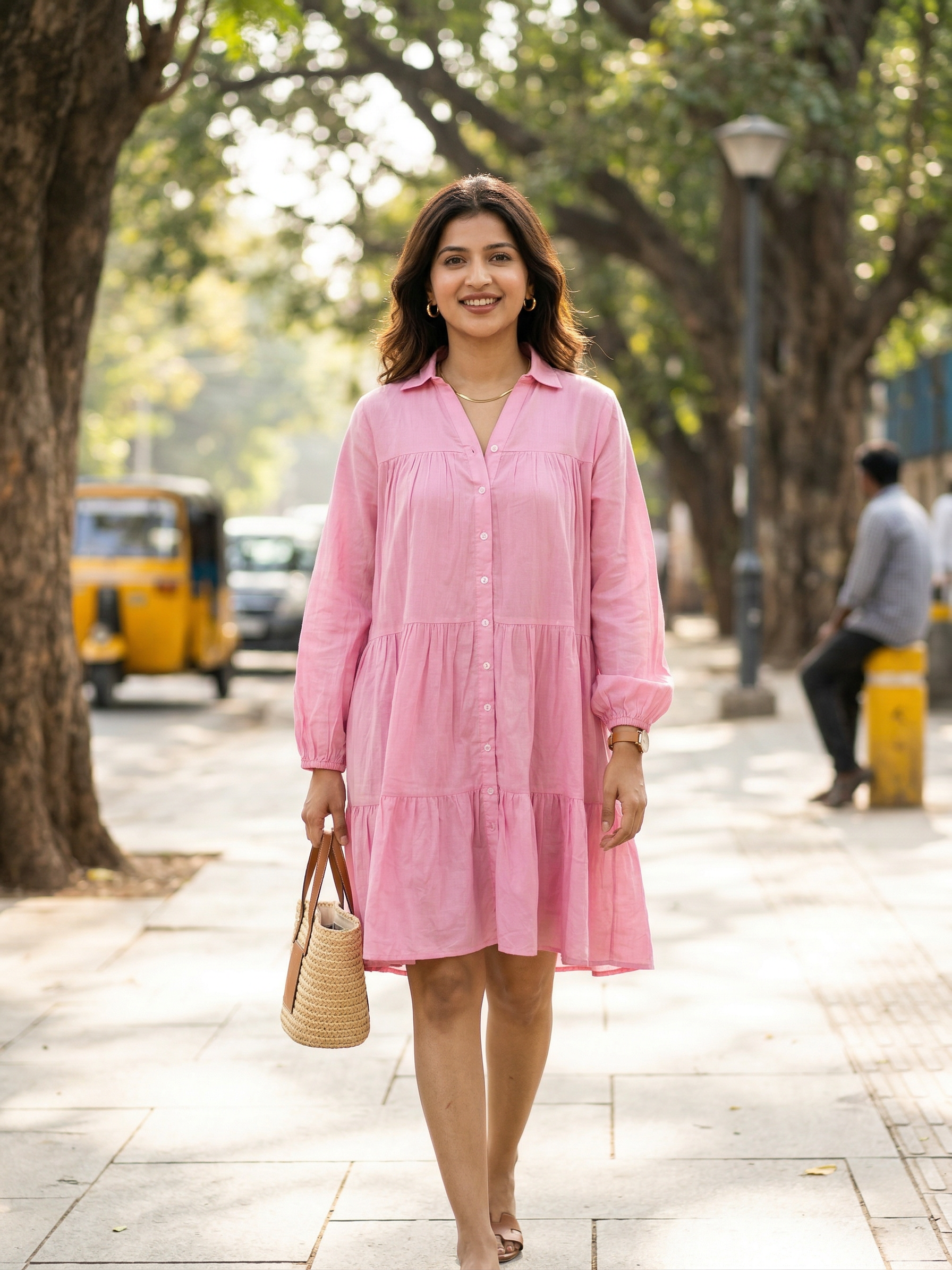 Baby Pink Short Mul Frock