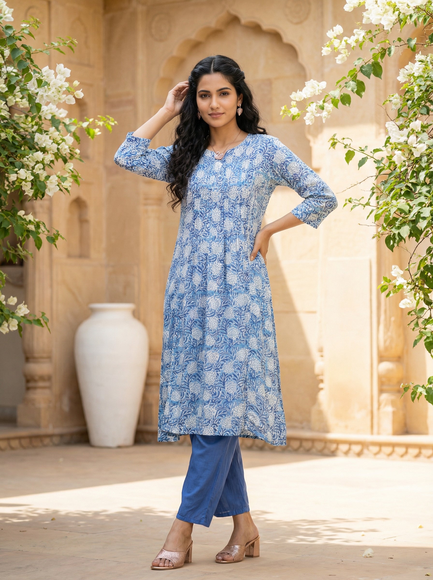 Modal Silk White/Blue KP Set