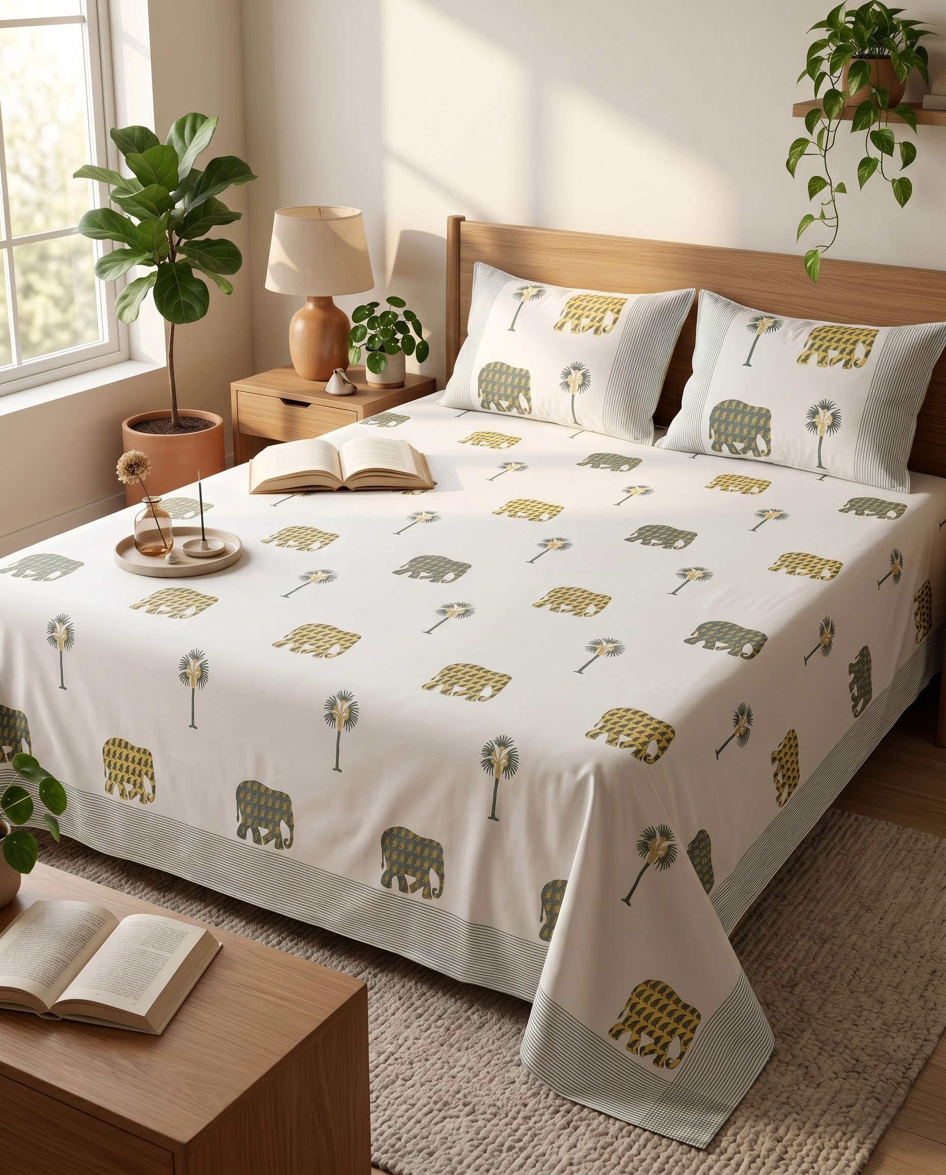 THE ROYAL ELEPHANT CARAVAN PREMIUM BEDSHEET