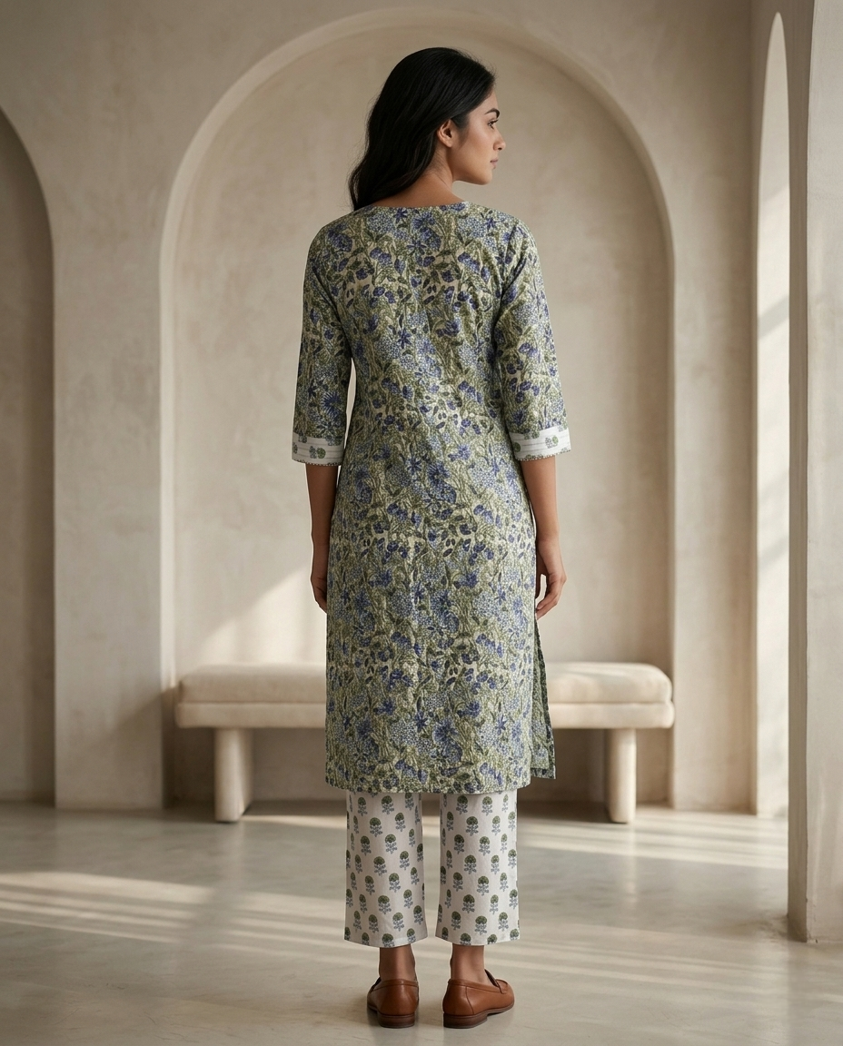 EVERYDAY GRACE KURTA PANT SET - PREMIUM COTTON