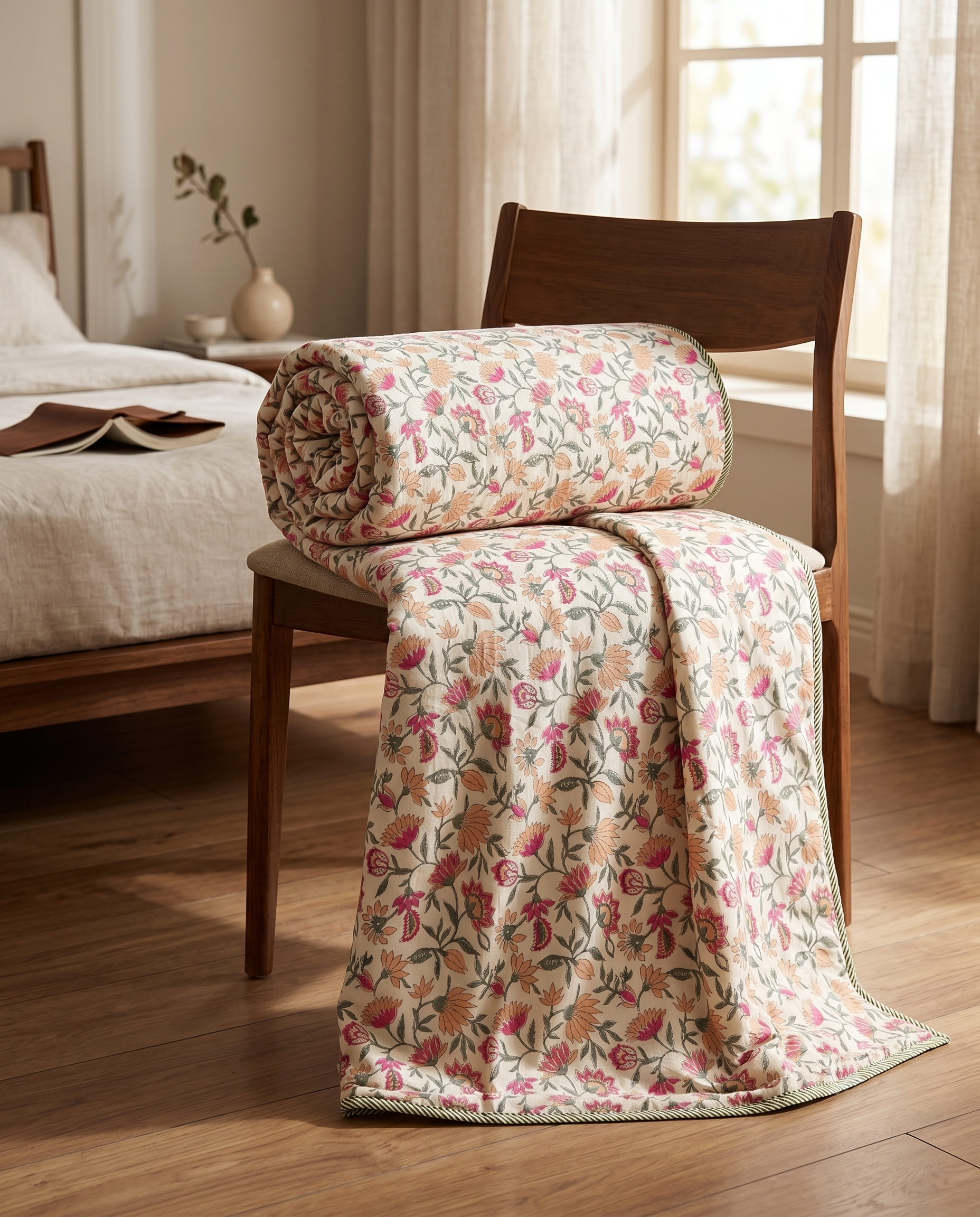 GARDEN BLOOM REVERSIBLE COTTON DOHAR