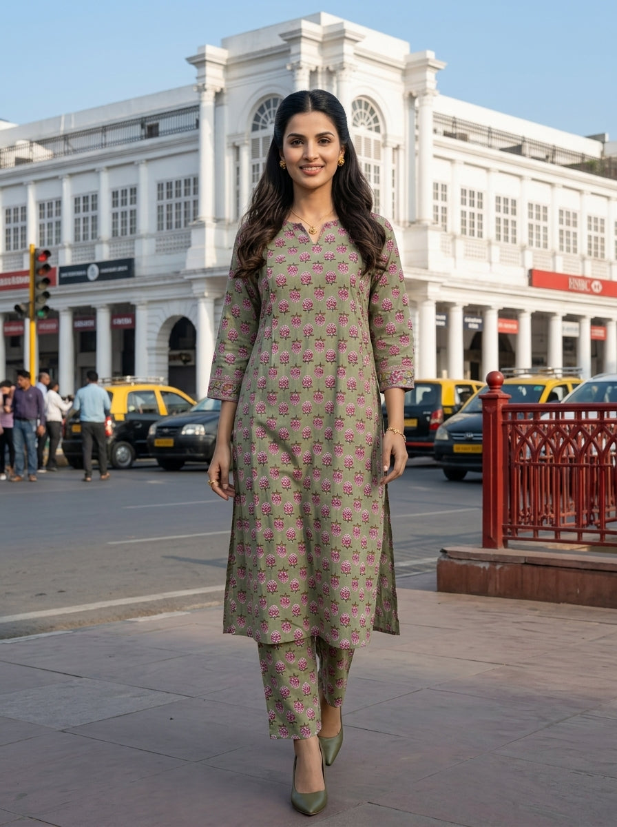 URBAN GRACE COTTON GREEN KP SET
