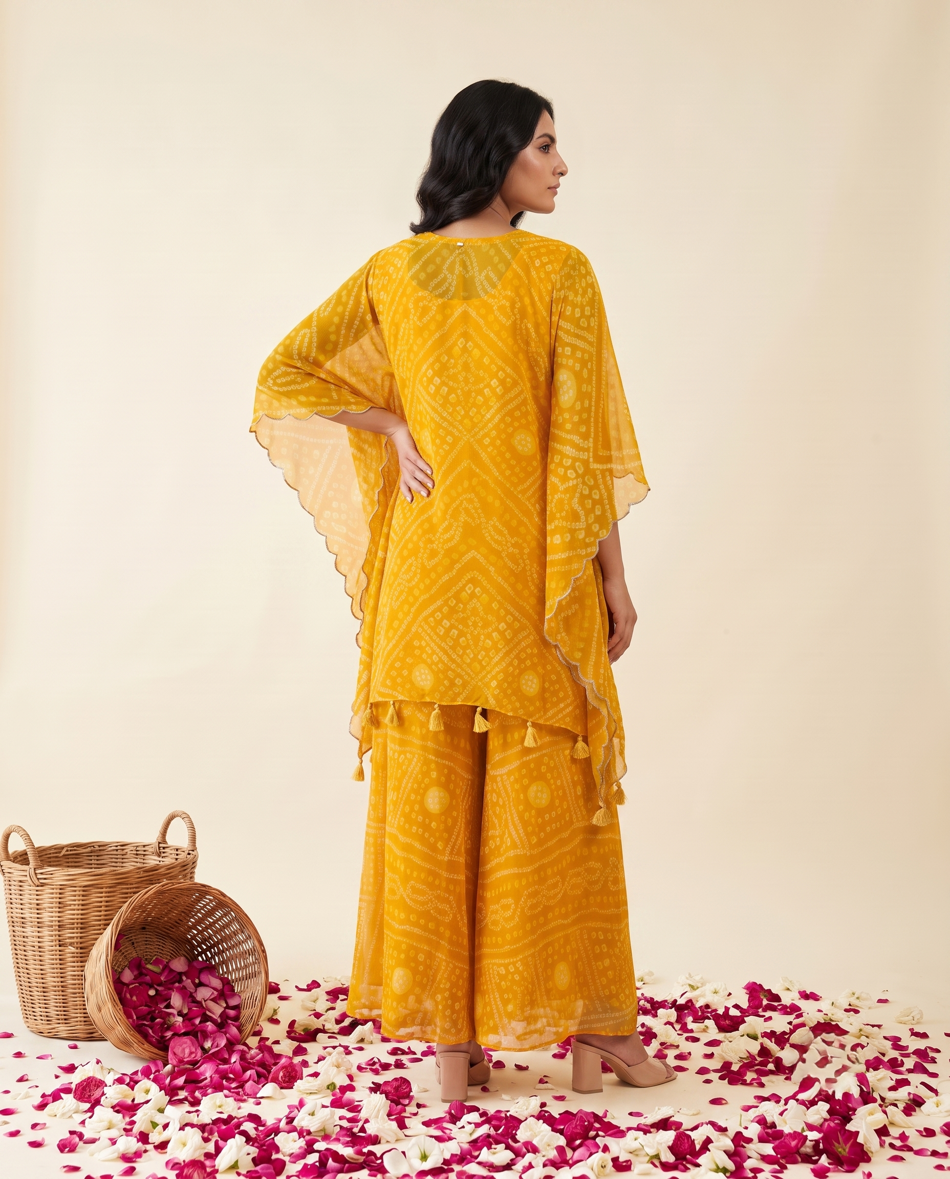 GULNAAR YELLOW CHIFFON SET